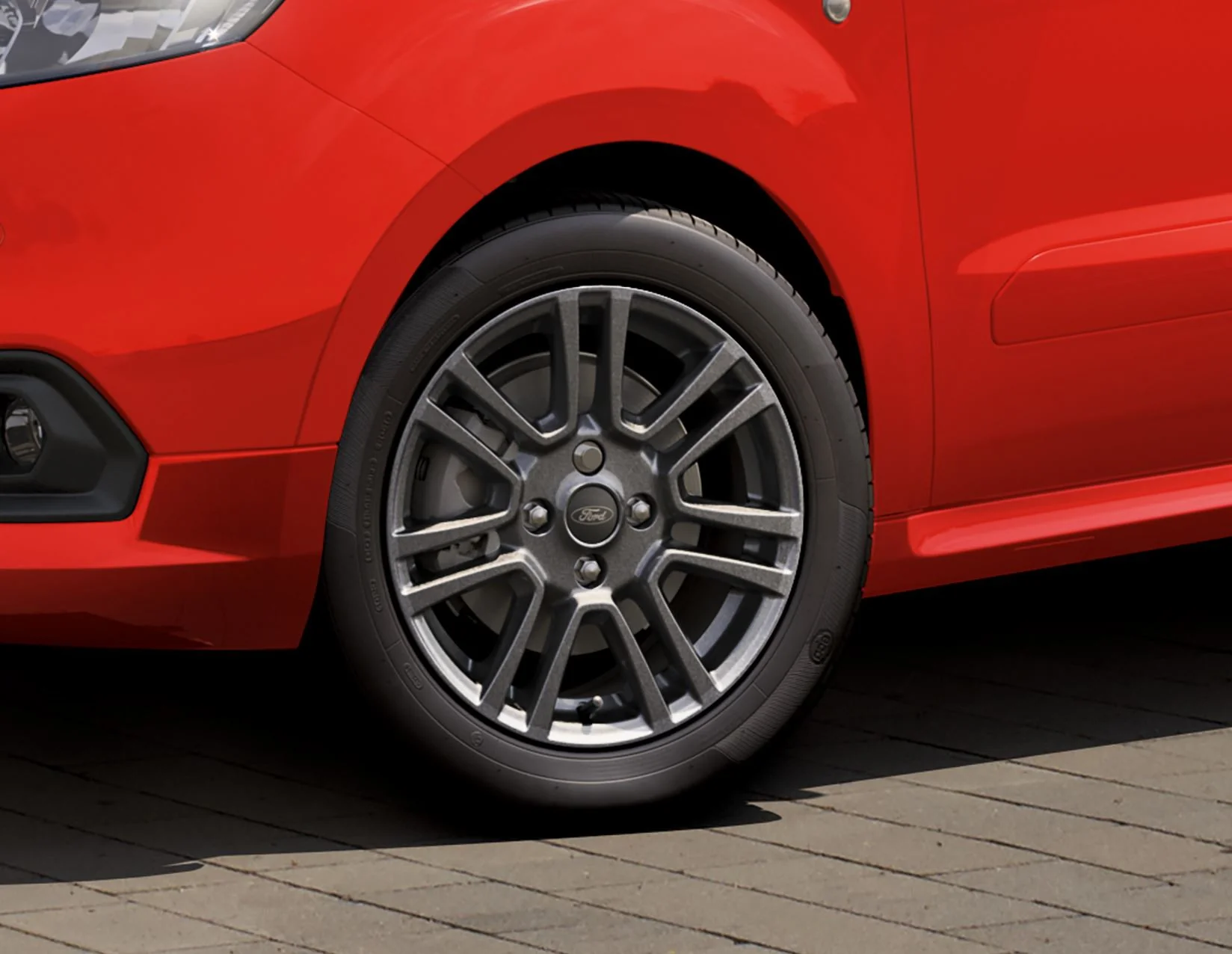 TRANSIT TOURNEO COURIER 16" ALLOY WHEEL 7X2-SPOKE DESIGN MAGNETIC GREY FINISH 2016-2023 - Image 2