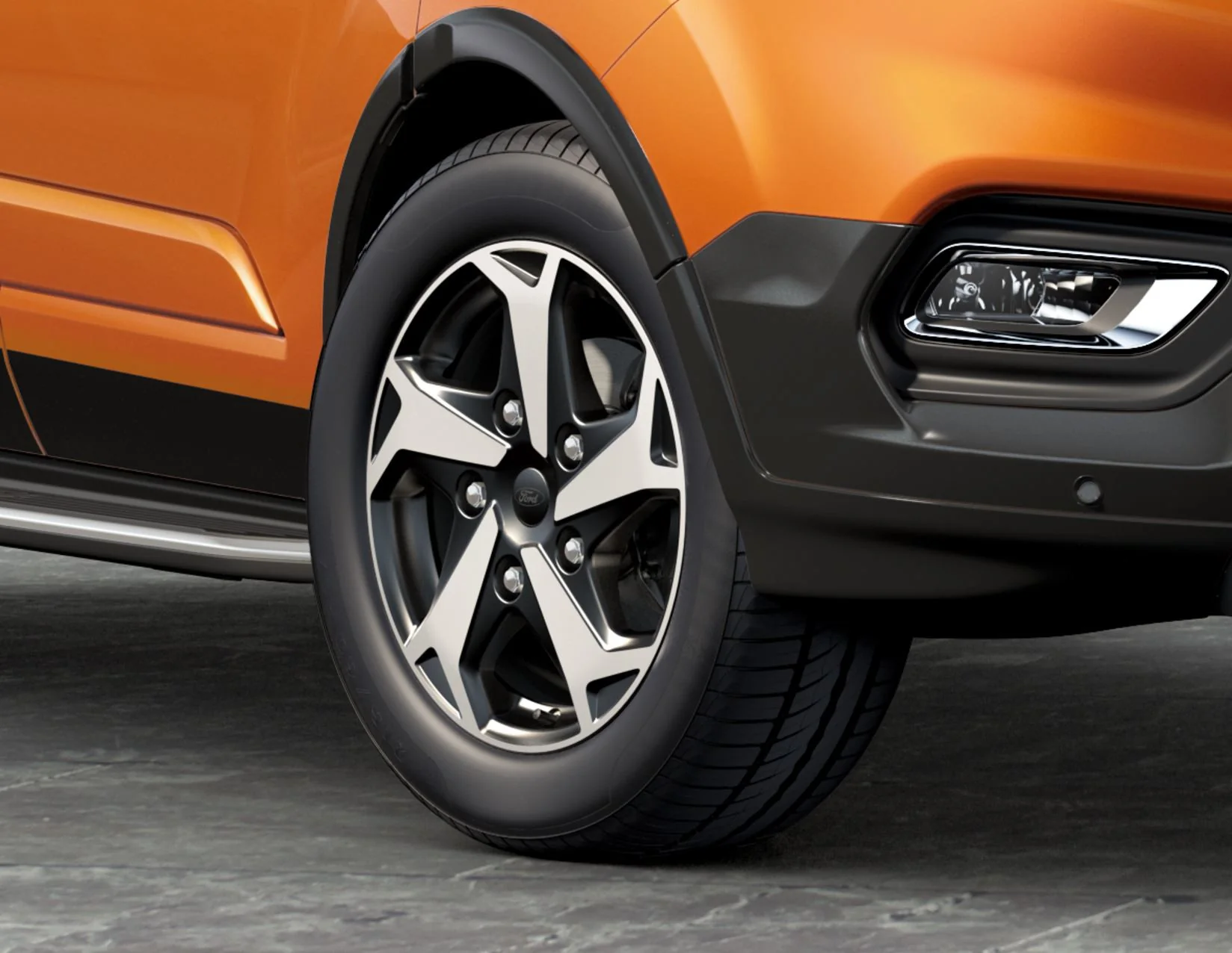 TRANSIT TOURNEO CUSTOM 17" ALLOY WHEEL 5-SPOKE DESIGN BLACK GLOSS MACHINED FINISH 2020-2023