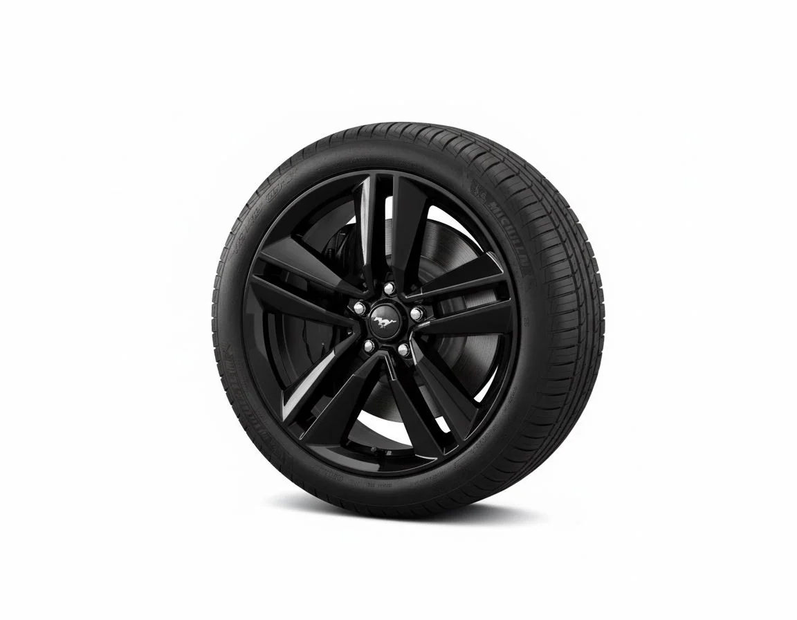 MUSTANG S550 19" ALLOY WHEEL 5X2-SPOKE DESIGN EBONY BLACK FINISH 2015-2024 - Image 4