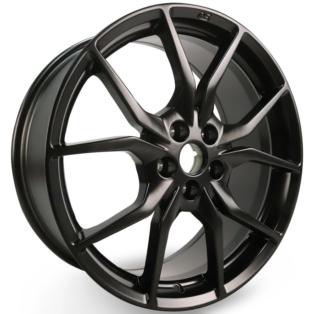 FOCUS RS 19" FORGED ALLOY WHEEL 5X2-SPOKE DESIGN BLACK FINISH 2016-2019 - Image 4