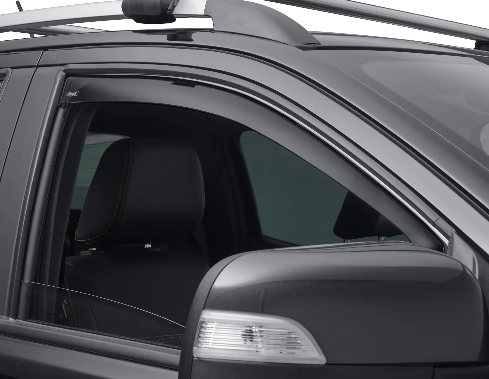 RANGER DOUBLE CAB CLIMAIR®* WIND DEFLECTORS FOR FRONT DOOR WINDOWS, BLACK, 2012 - ONWARD