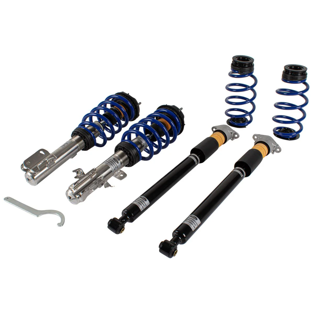 FIESTA® COILOVER SUSPENSION KIT STAINLESS STEEL WITH POWDER COATED SPRINGS IN ULTRAMARINE BLUE - Image 4