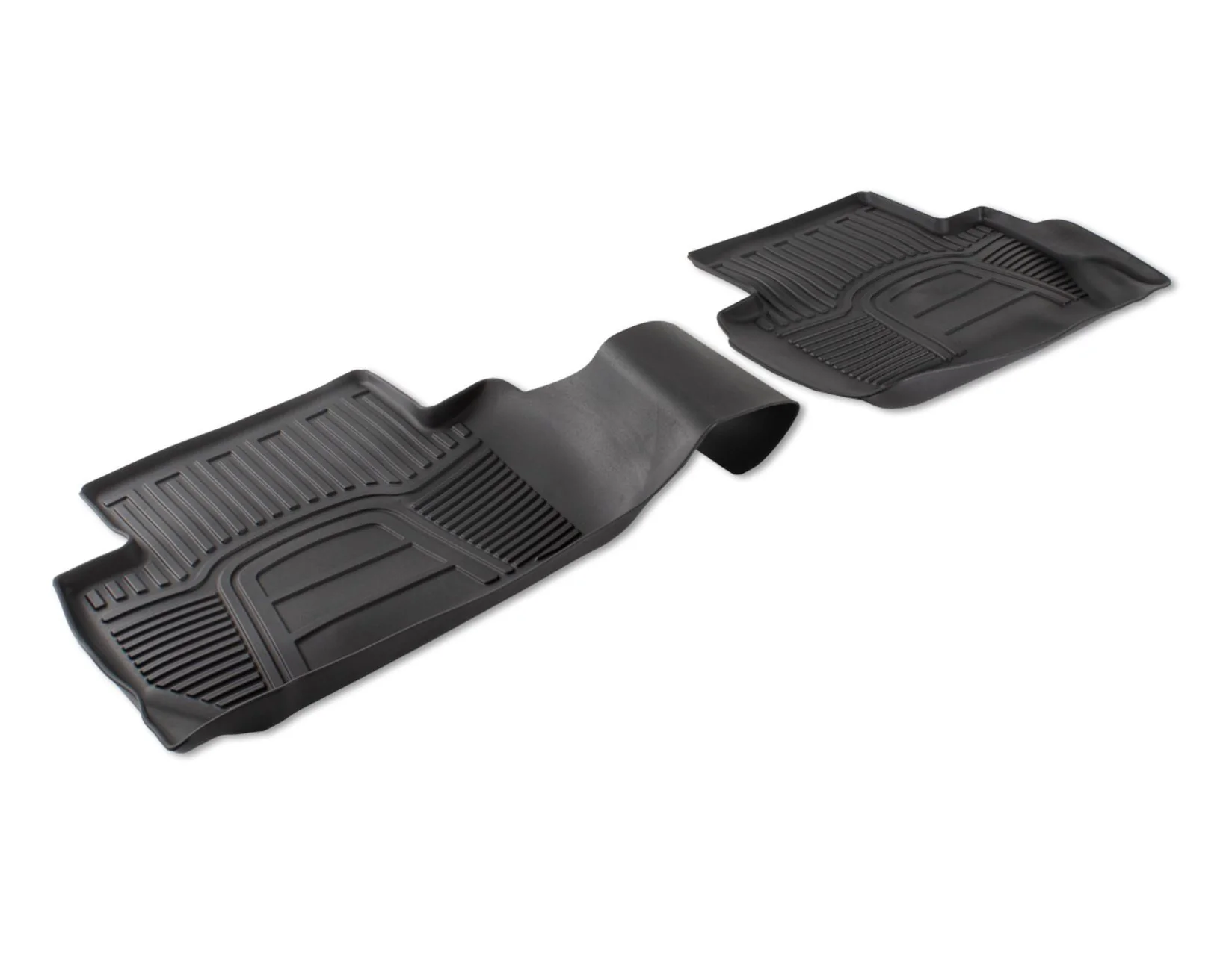 ECOSPORT RUBBER FLOOR MATS REAR SET, TRAY STYLE, BLACK, 2017 - ONWARDS - Image 4
