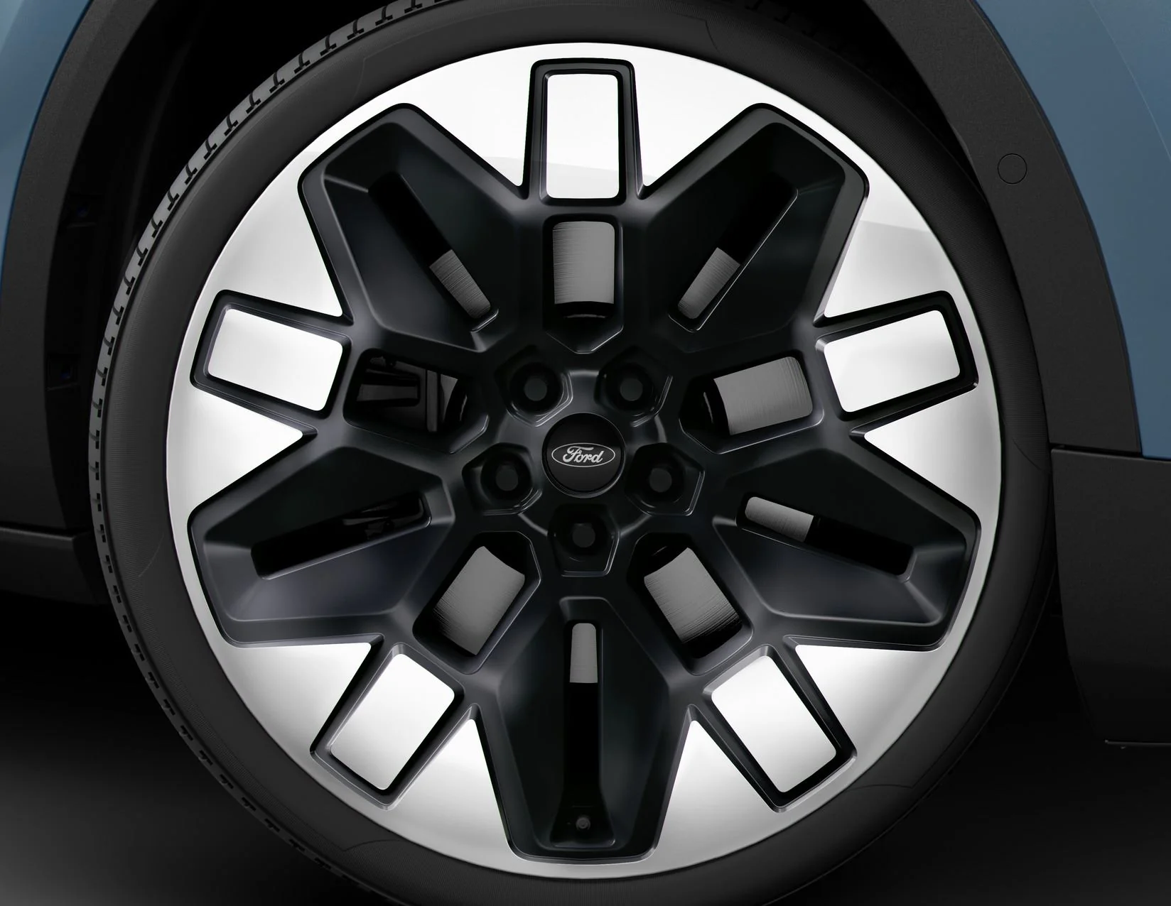 ALL-ELECTRIC EXPLORER 21" REAR ALLOY WHEEL 5X2-SPOKE DESIGN ASPHALT MATT AND BRIGHT MACHINED FINISH 2024-ONWARDS 2693604