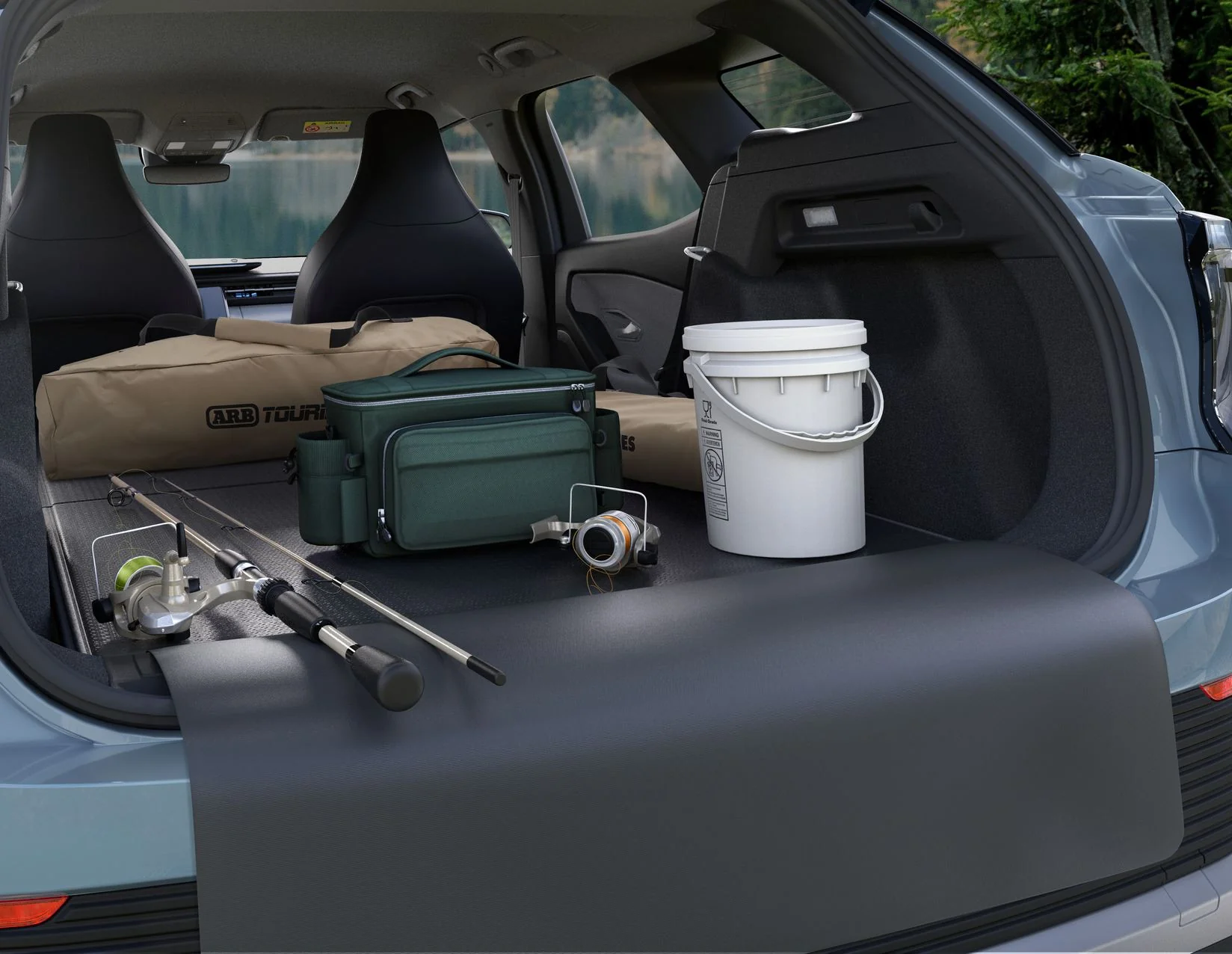 ALL-ELECTRIC EXPLORER REVERSIBLE BOOT FLOOR LOAD COMPARTMENT MAT LOAD PROTECTION WITH LOGO 2024-ONWARDS