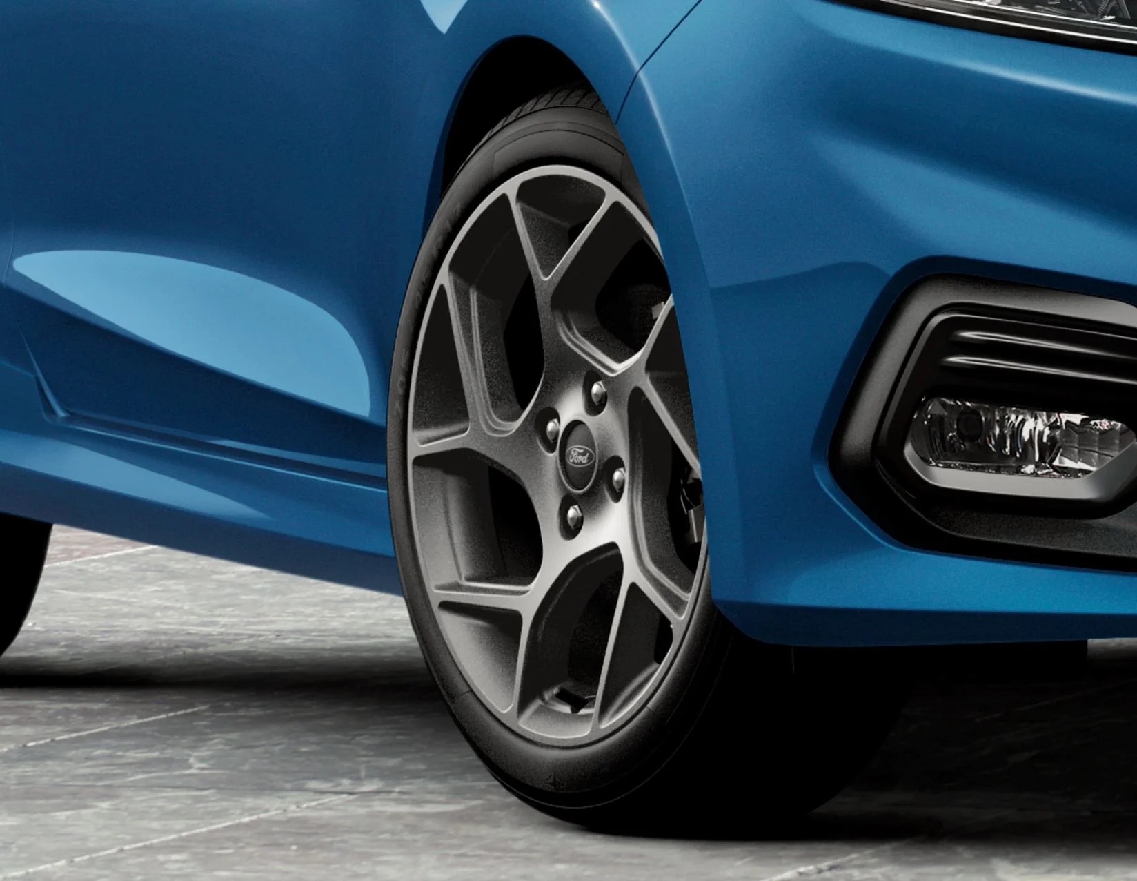 FIESTA 17" ALLOY WHEEL 5X2-Y-SPOKE DESIGN FLASH GREY FINISH 2018-2023