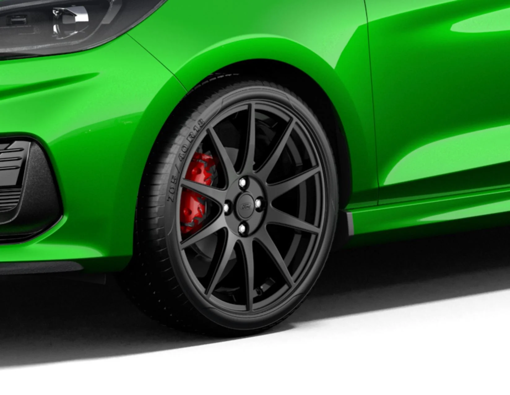 FIESTA 18" ALLOY WHEEL 10-SPOKE DESIGN ABSOLUTE BLACK FINISH 2020-2023