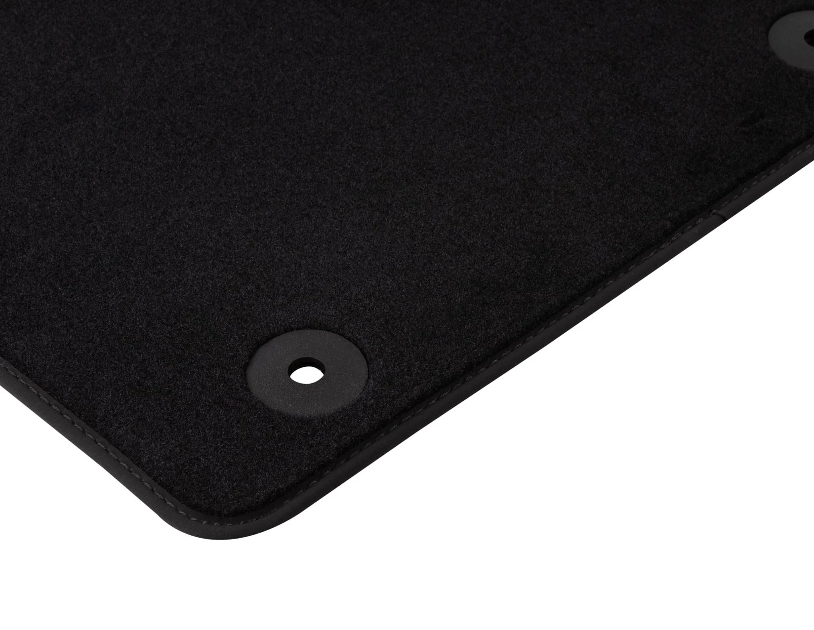 FOCUS FRONT VELOUR CARPET FLOOR MAT CONTOURED CHARCOAL BLACK WITH MODEL LOGO 2011-2015 - Image 3