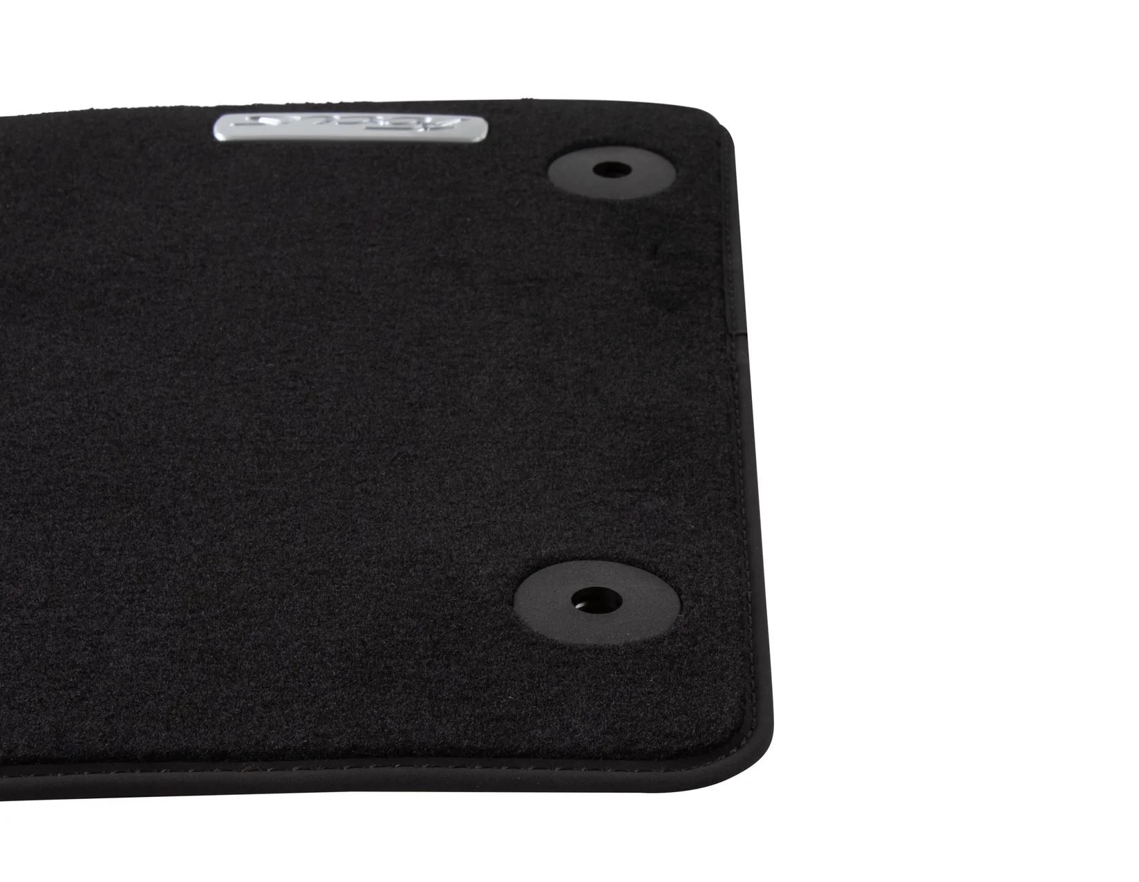 FOCUS FRONT VELOUR CARPET FLOOR MAT CONTOURED CHARCOAL BLACK WITH MODEL LOGO 2011-2015 - Image 4