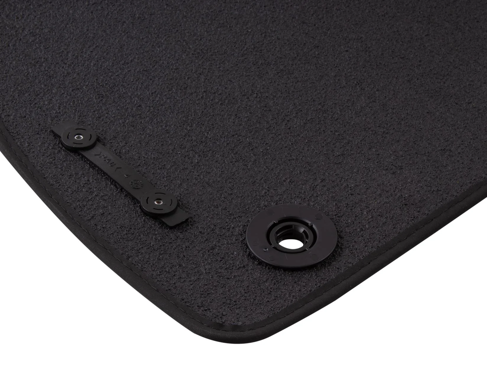 FOCUS FRONT VELOUR CARPET FLOOR MAT CONTOURED CHARCOAL BLACK WITH MODEL LOGO 2011-2015 - Image 5