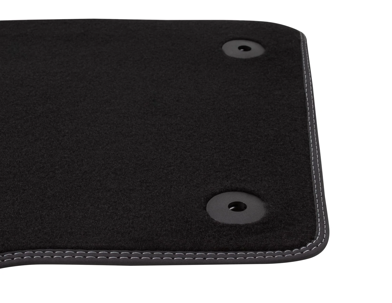 FIESTA FRONT VELOUR CARPET FLOOR MAT KIT CONTOURED IN BLACK WITH METAL GREY STITCHING 2012-2017 1848813 - Image 2