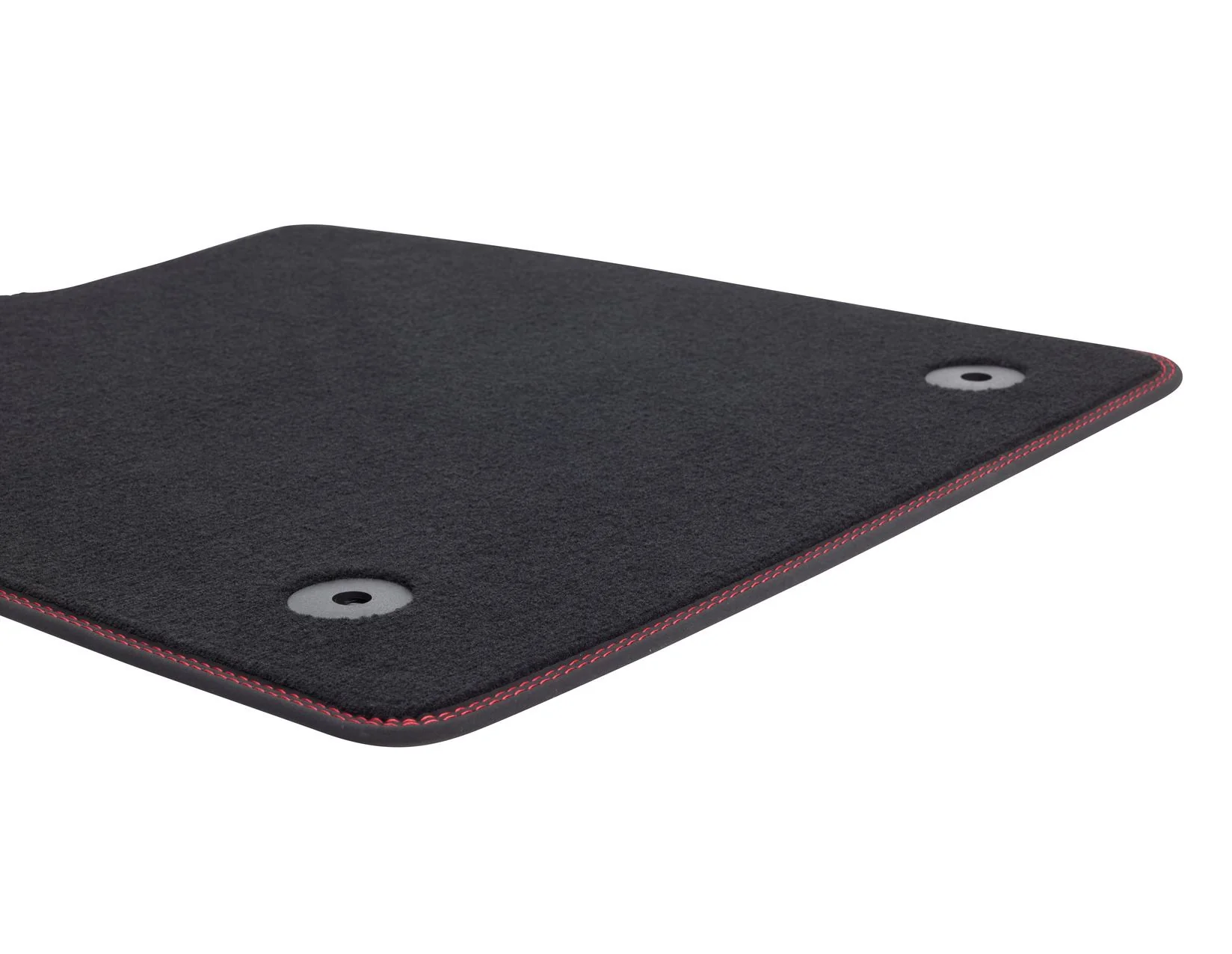 FOCUS FRONT VELOUR CARPET FLOOR MAT CONTOURED BLACK WITH RED STITCHING MANUAL TRANSMISSION 2018-2025 - Image 4
