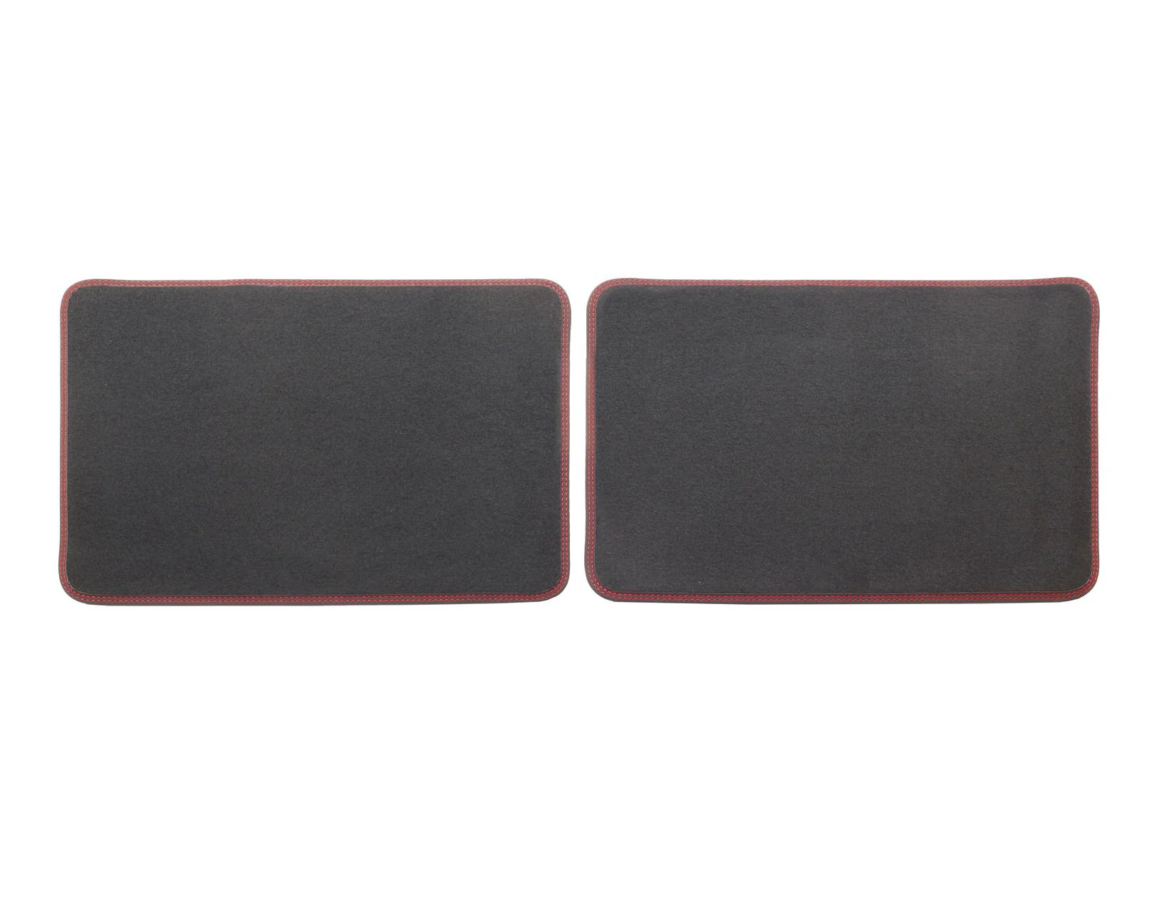 FOCUS REAR VELOUR CARPET FLOOR MATS CONTOURED BLACK WITH RED STITCHING 2018-2025 - Image 3