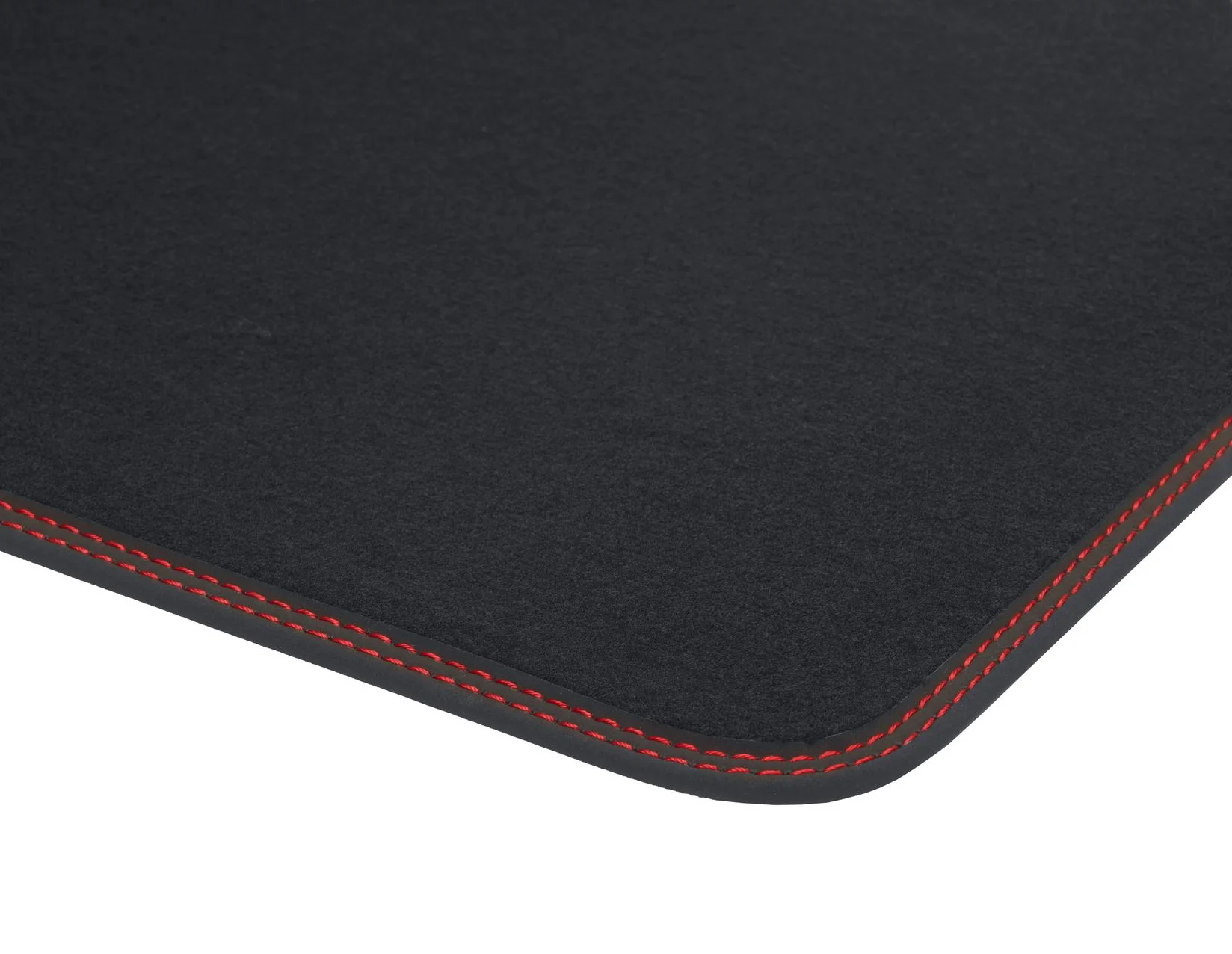 FOCUS REAR VELOUR CARPET FLOOR MATS CONTOURED BLACK WITH RED STITCHING 2018-2025 - Image 6