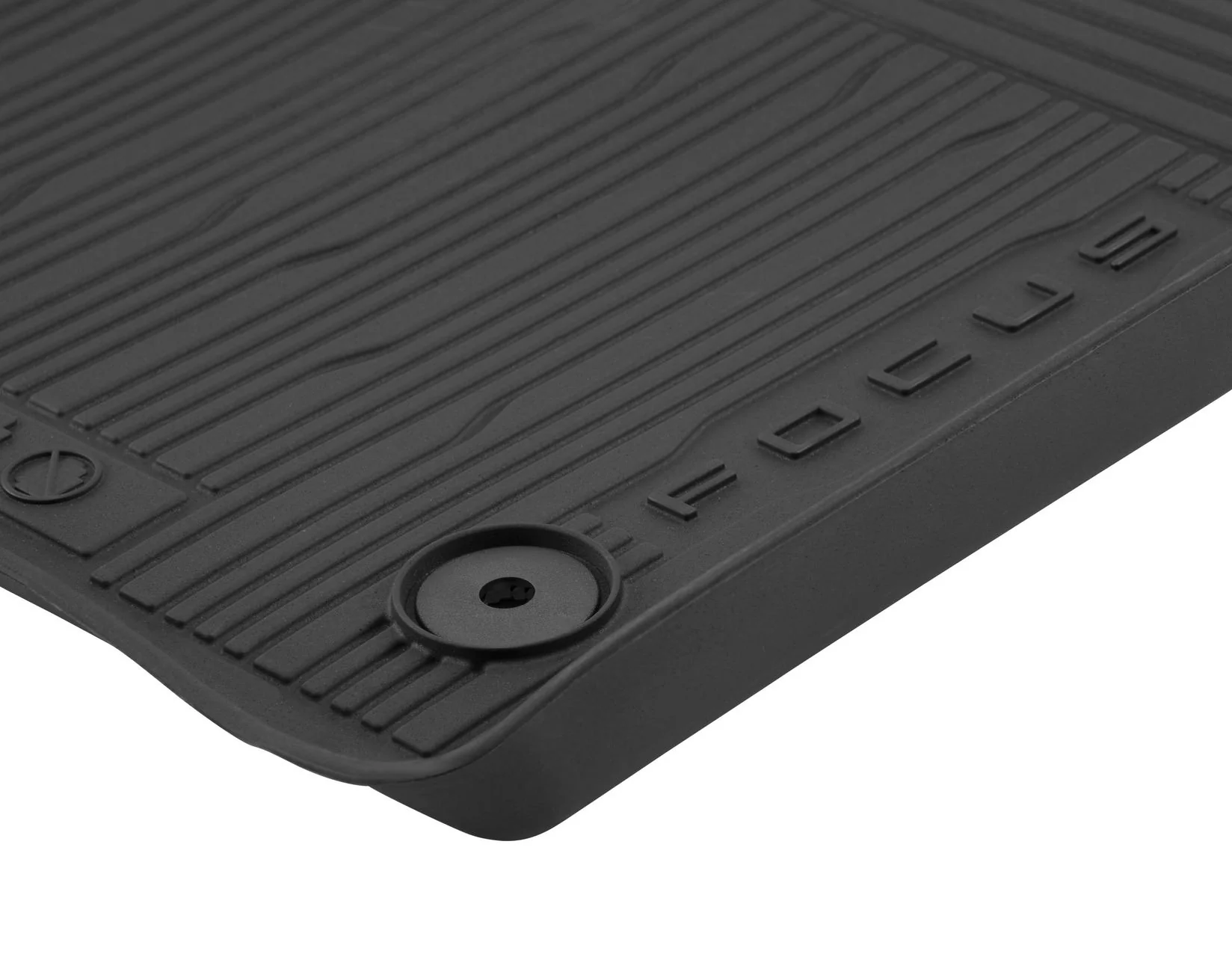 FOCUS FRONT RUBBER FLOOR MATS ALL-WEATHER TRAY BLACK MANUAL TRANSMISSION 2018-2025 - Image 2