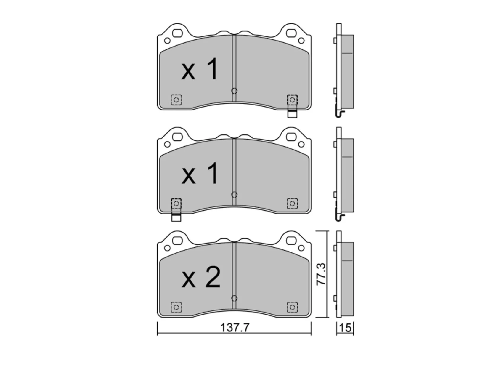 FOCUS TAROX®* PERFORMANCE FRONT BRAKE PAD KIT 12/2014 - Image 3