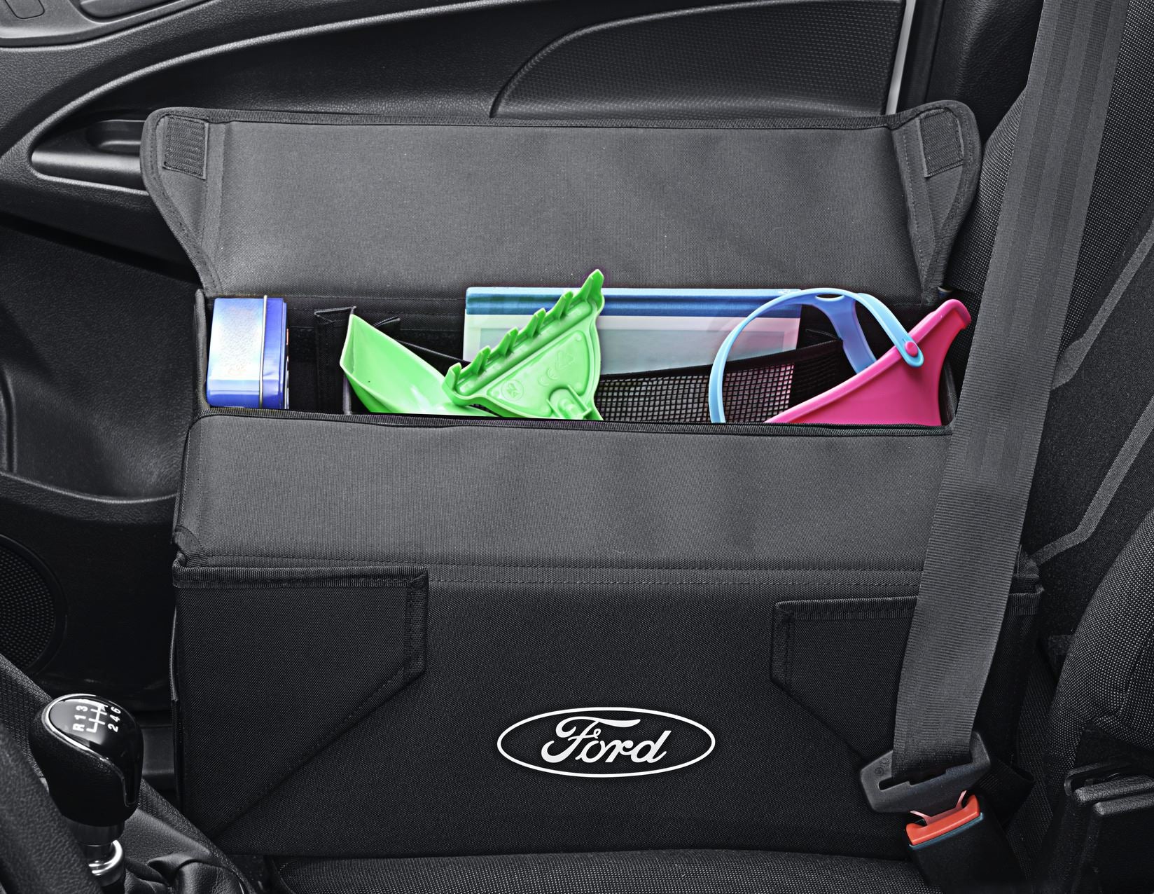 FOLDABLE ORGANISER BOX BLACK FABRIC,WITH WHITE FORD OVAL ON BOTH SIDES - Image 5