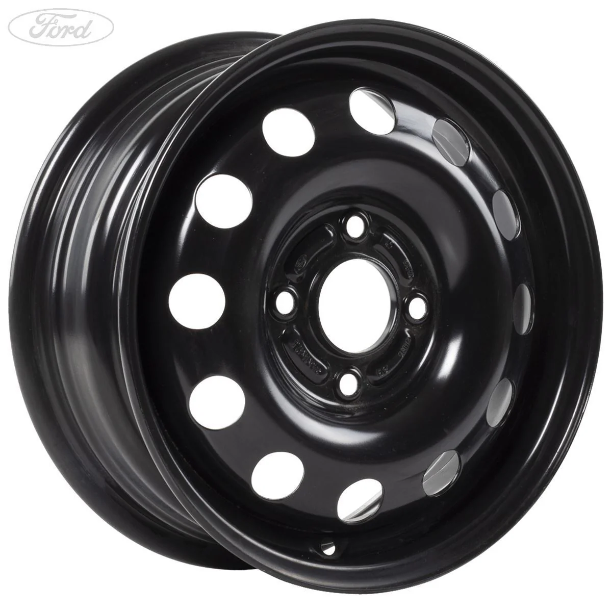 FOCUS 14" STEEL WHEEL SINGLE 5.5JX14 4 STUD BLACK - Image 2