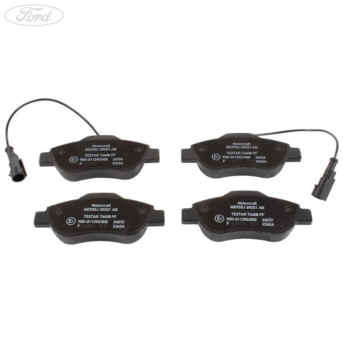 KA TDCI MOTORCRAFT FRONT BRAKE PAD AXLE SET 75 BHP - Image 4