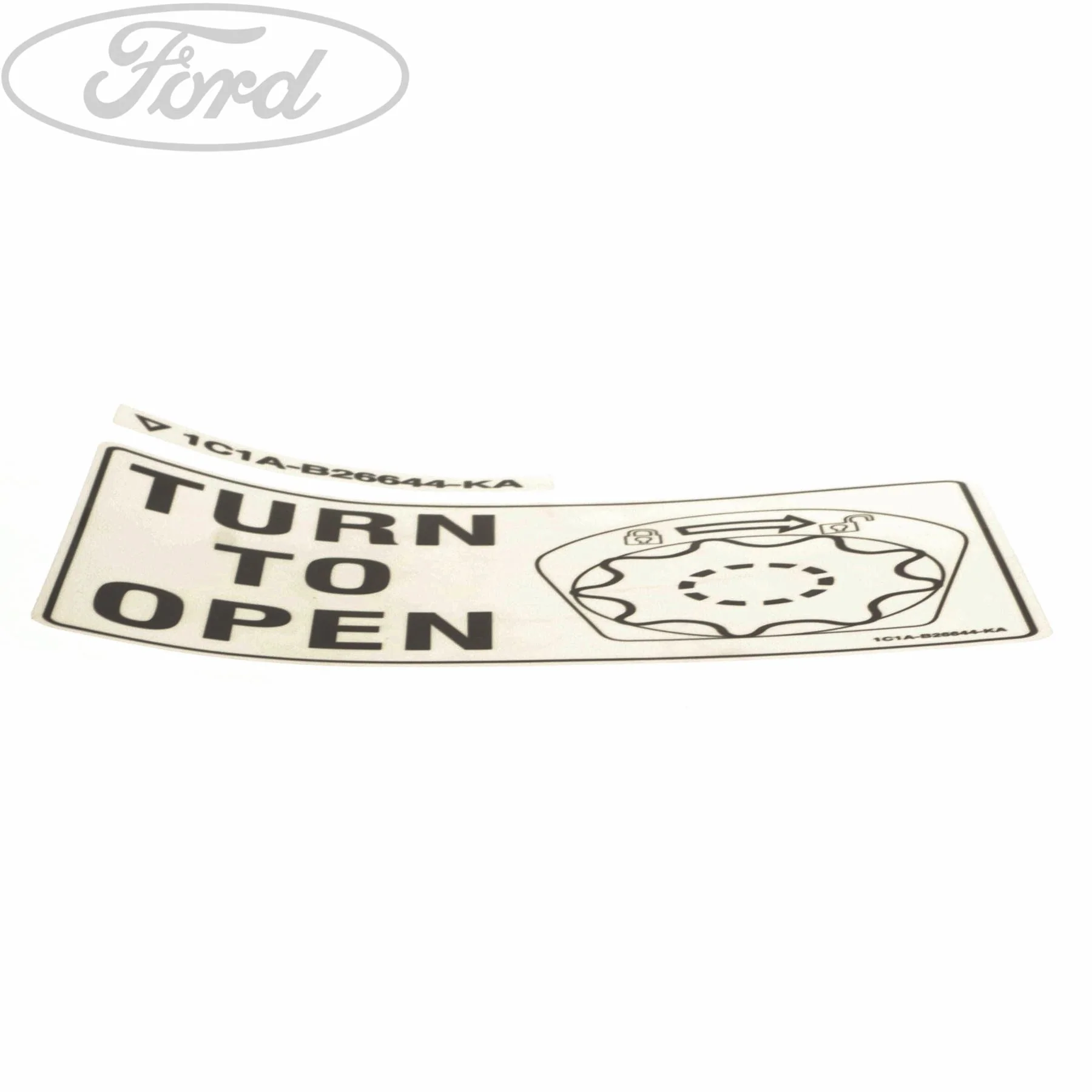 TRANSIT TURN ON OPEN INSTRUCTION DECAL