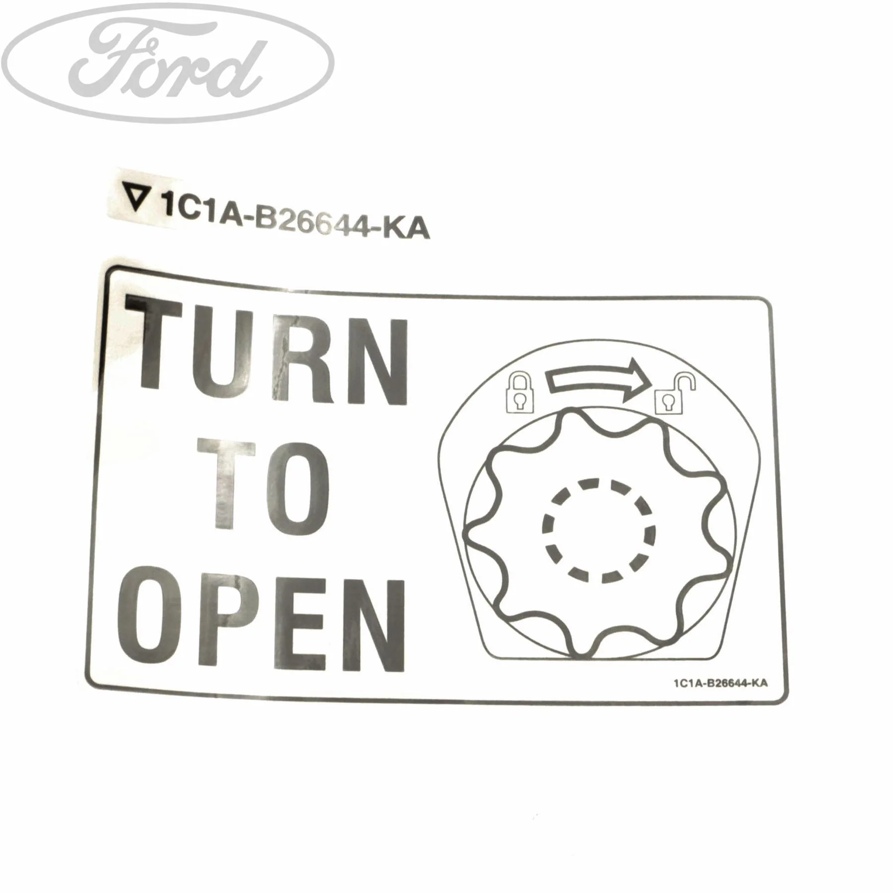 TRANSIT TURN ON OPEN INSTRUCTION DECAL - Image 2