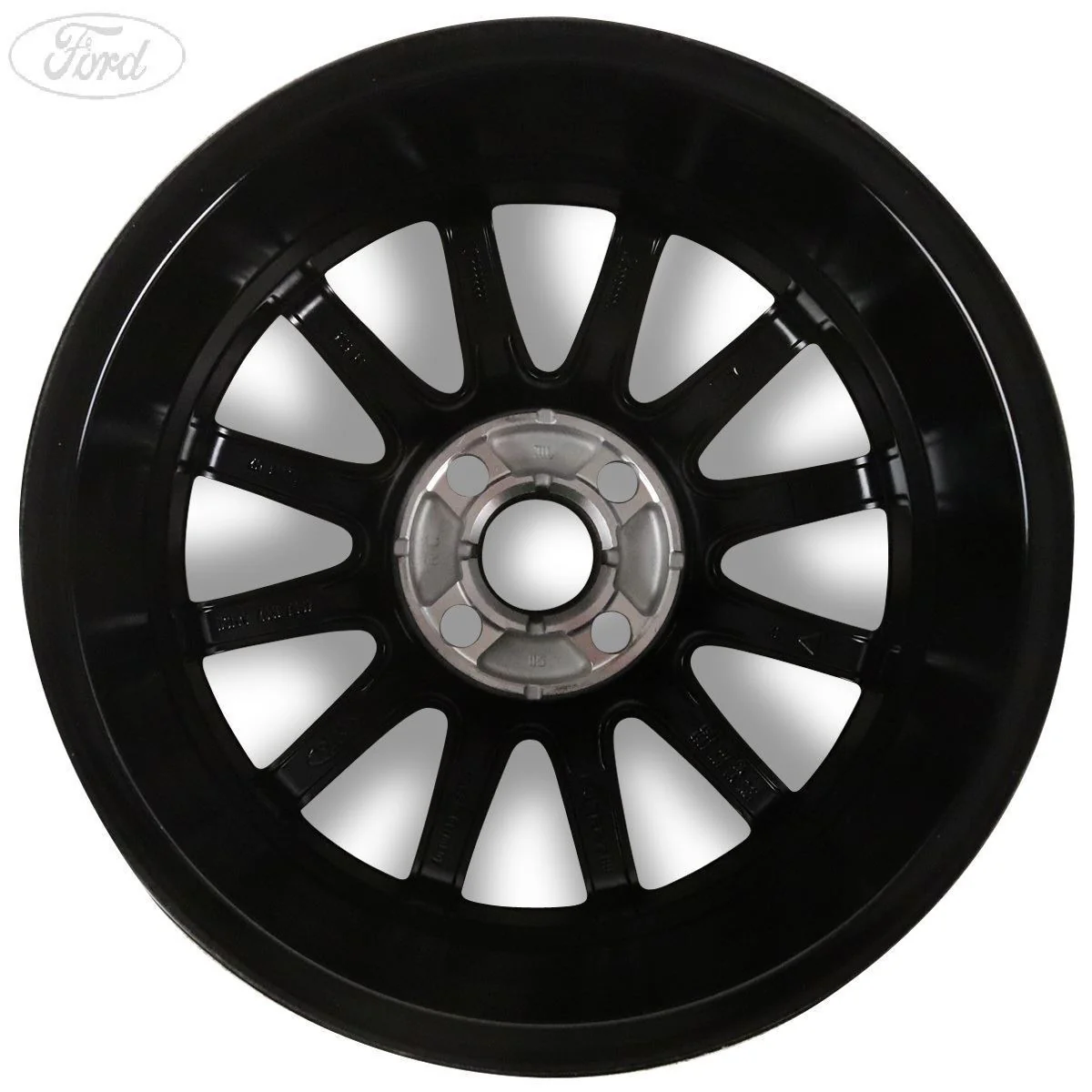 FUSION FIESTA MK6 16" ALLOY WHEEL 12 SPOKE BLACK 2002-2008 - Image 5