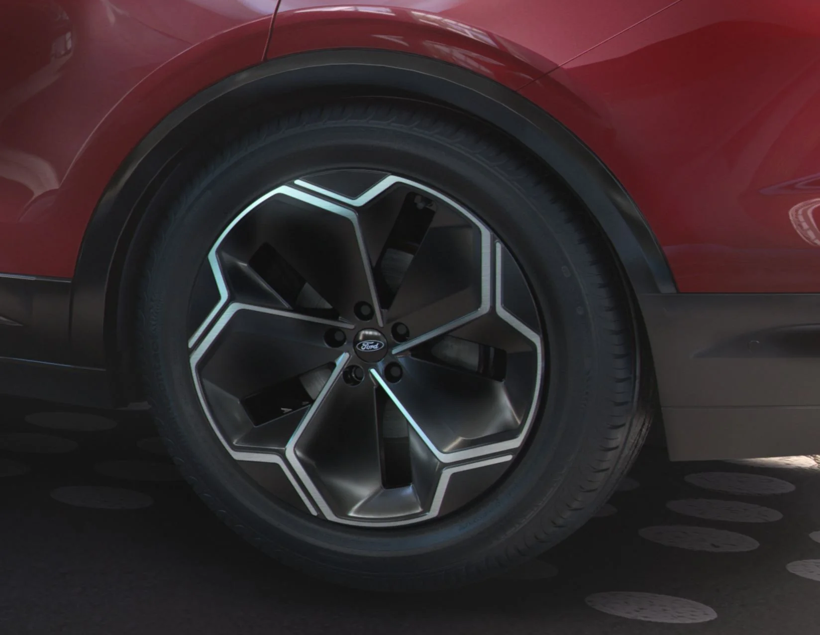 ALL-ELECTRIC CAPRI 21" REAR ALLOY WHEEL 5-SPOKE DESIGN ASPHALT BLACK BRIGHT MACHINED FINISH 2024-ONWARDS 2707038