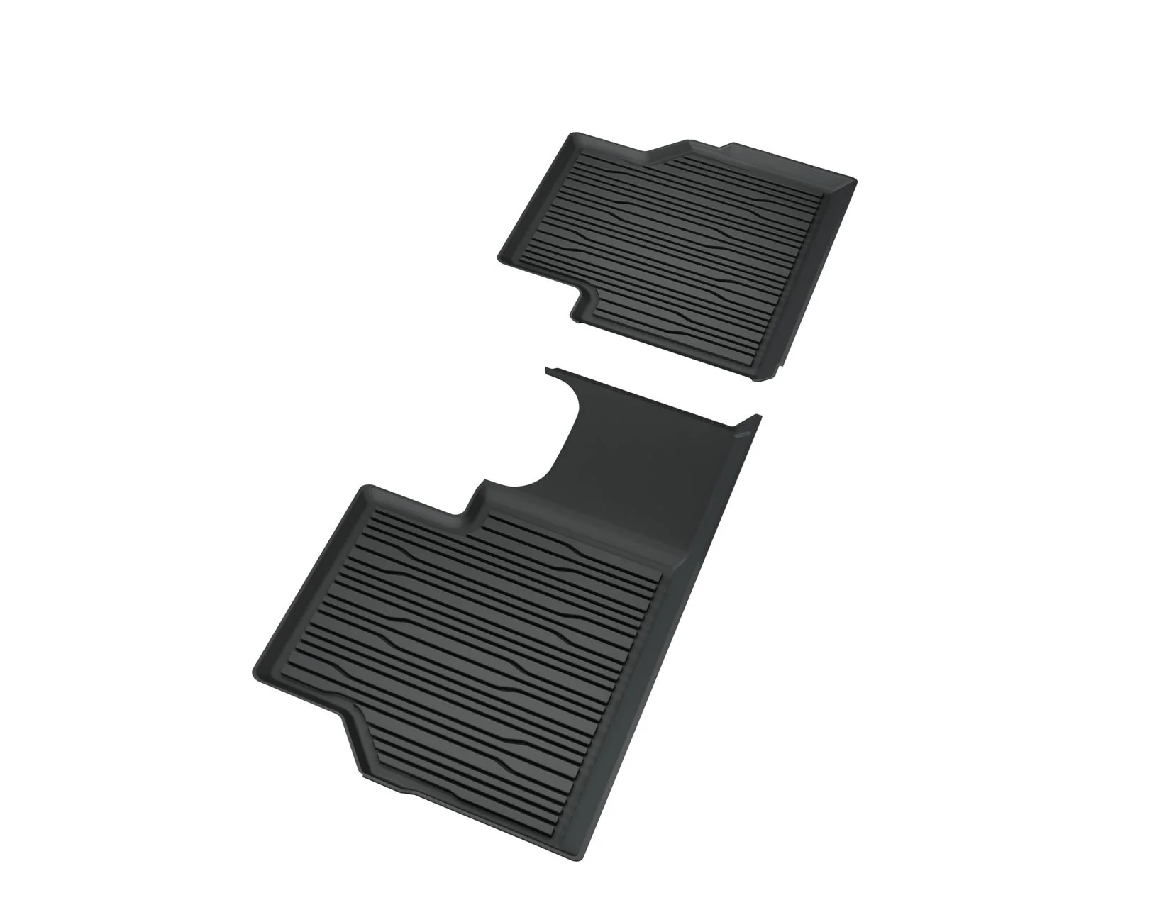 ALL-ELECTRIC EXPLORER CAPRI REAR RUBBER FLOOR MATS ALL-WEATHER CONTOURED BLACK 2024-ONWARDS - Image 5