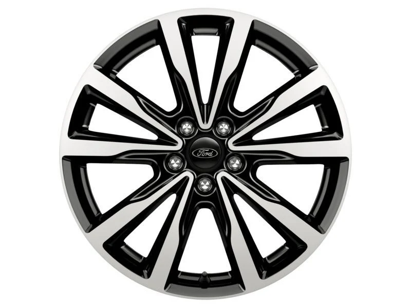 KUGA 18" ALLOY WHEEL 5X2-SPOKE DESIGN BLACK MACHINED FINISH 2016-2020