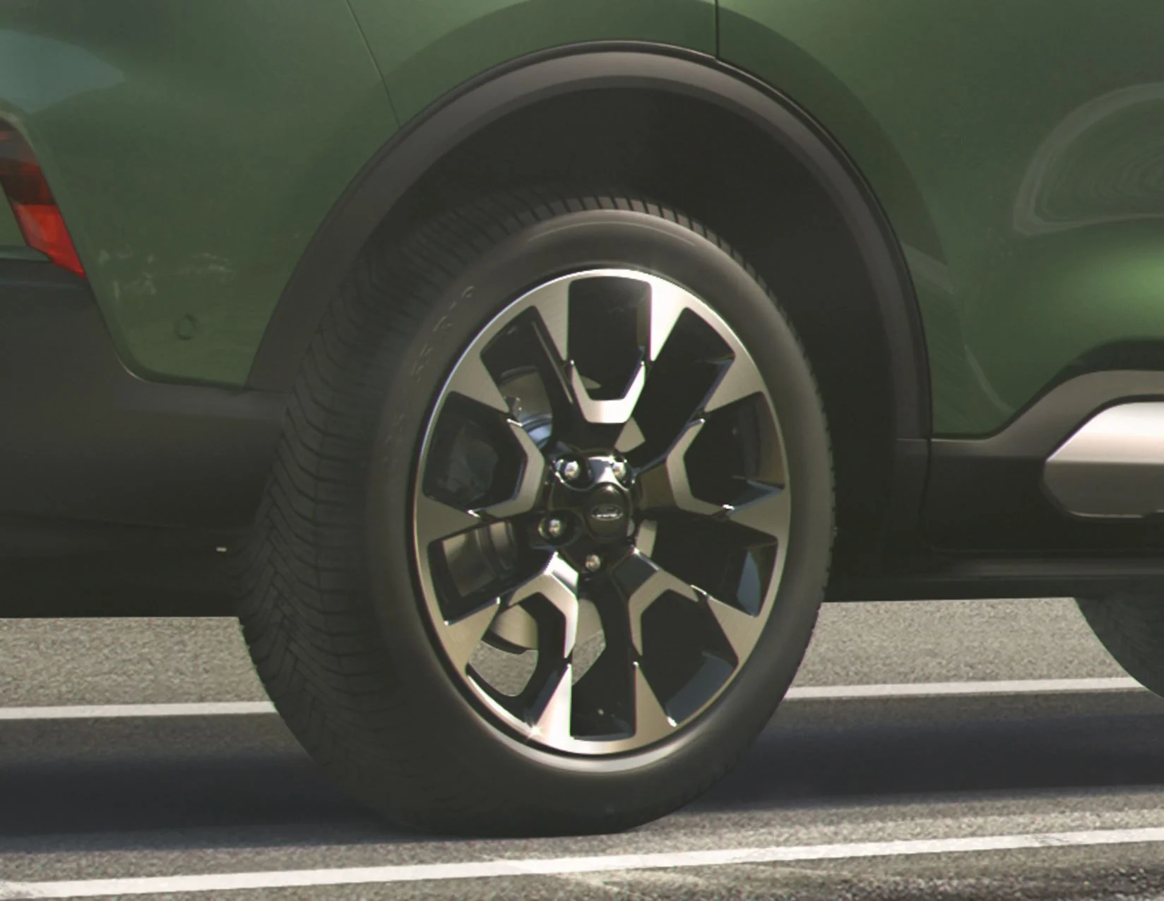 KUGA 19" ALLOY WHEEL 5X2-SPOKE DESIGN MACHINED ABSOLUTE BLACK FINISH 2024-ONWARDS