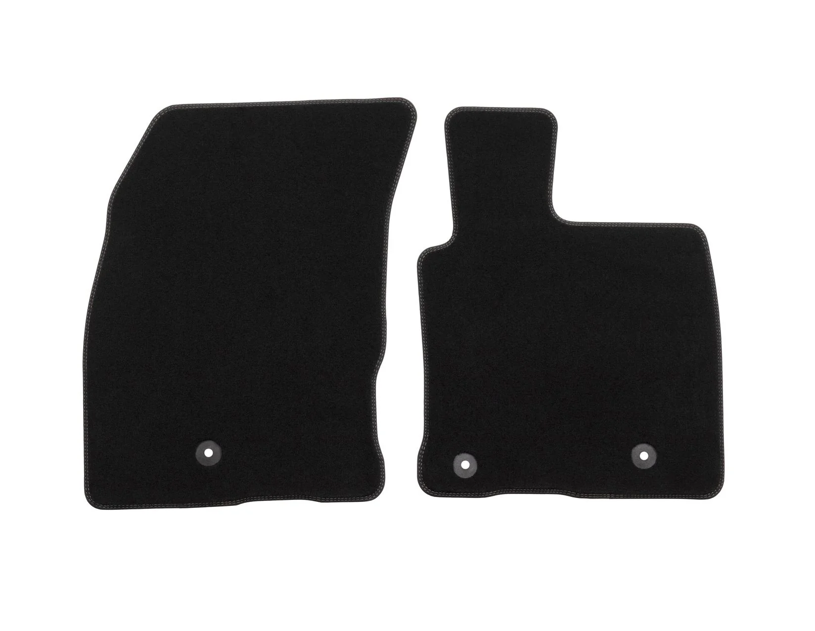 KUGA FRONT & REAR VELOUR CARPET FLOOR MAT KIT CONTOURED SET BLACK WITH DOUBLE GREY STITCHING 2020-ONWARDS 2414799 - Image 3