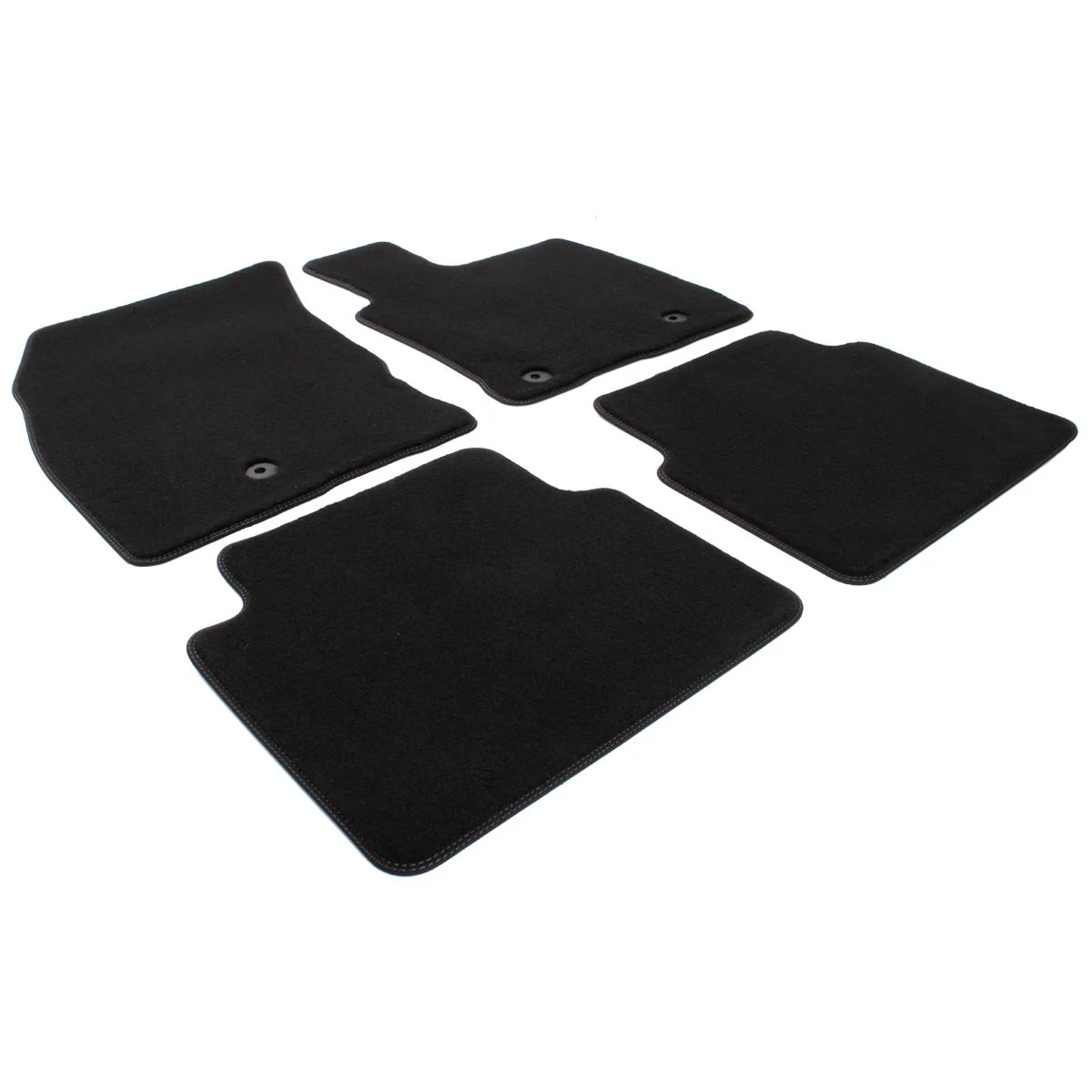 KUGA FRONT & REAR VELOUR CARPET FLOOR MAT KIT CONTOURED SET BLACK WITH DOUBLE GREY STITCHING 2020-ONWARDS 2414799 - Image 6