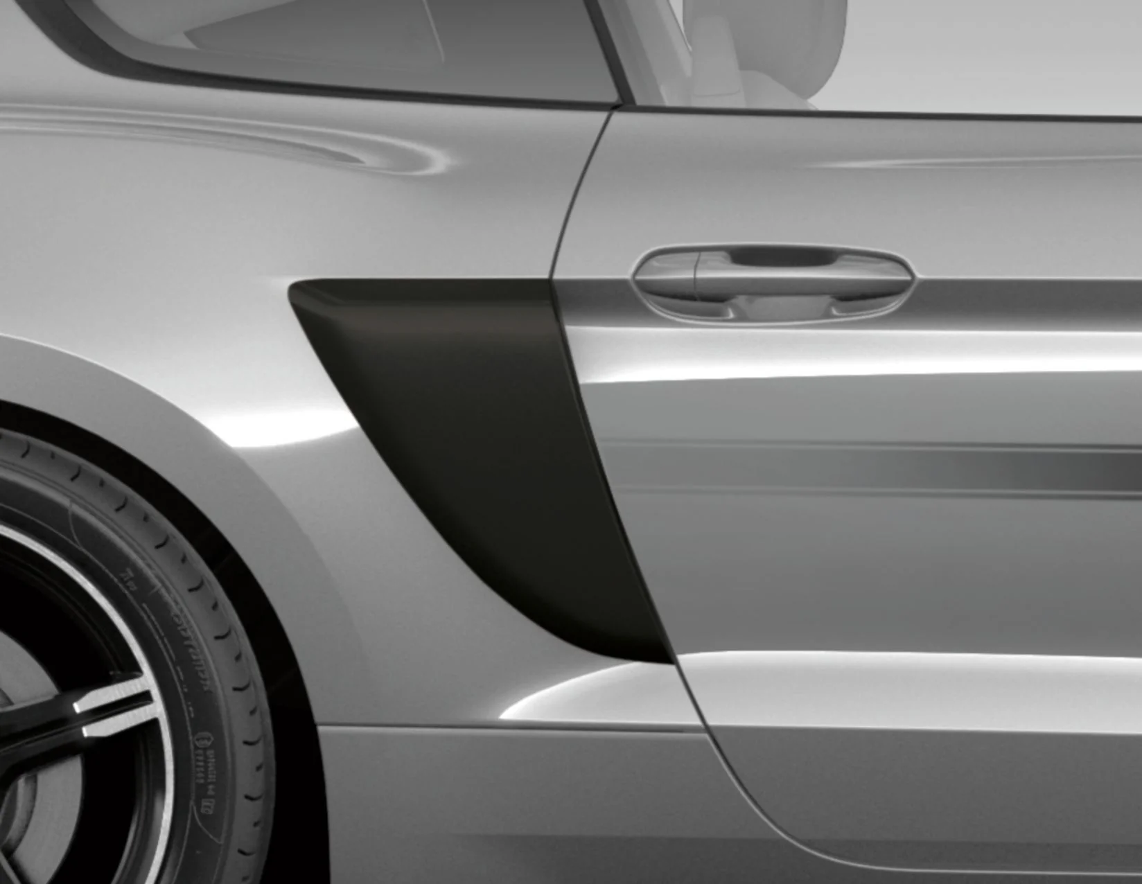MUSTANG 03/2018-03/2023 BODY SIDE SCOOP KIT MATTE BLACK - Image 3