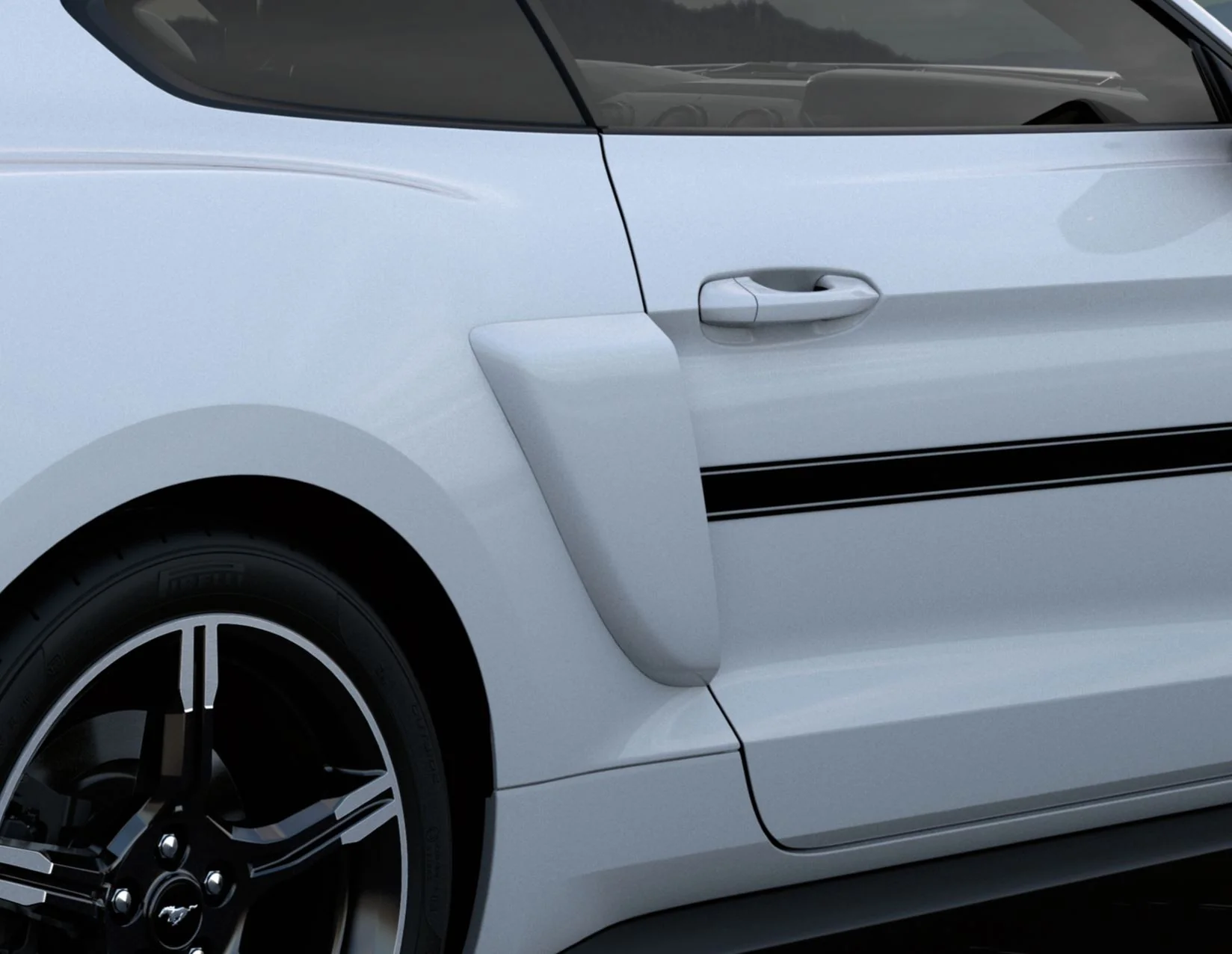 MUSTANG 03/2018-03/2023 BODY SIDE SCOOP KIT MATTE BLACK - Image 5