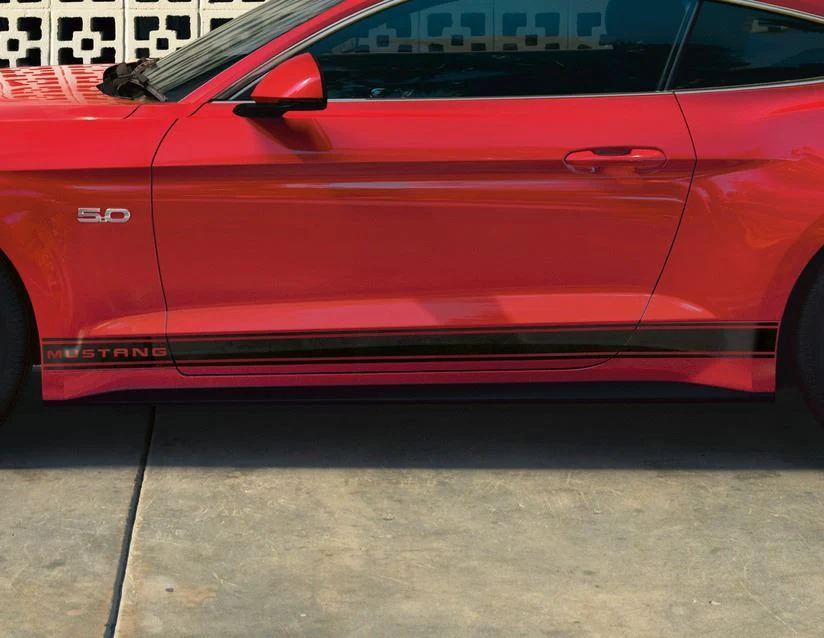 MUSTANG FORD PERFORMANCE TRI-BAR SIDE STRIPES WITH MUSTANG LETTERING - Image 4
