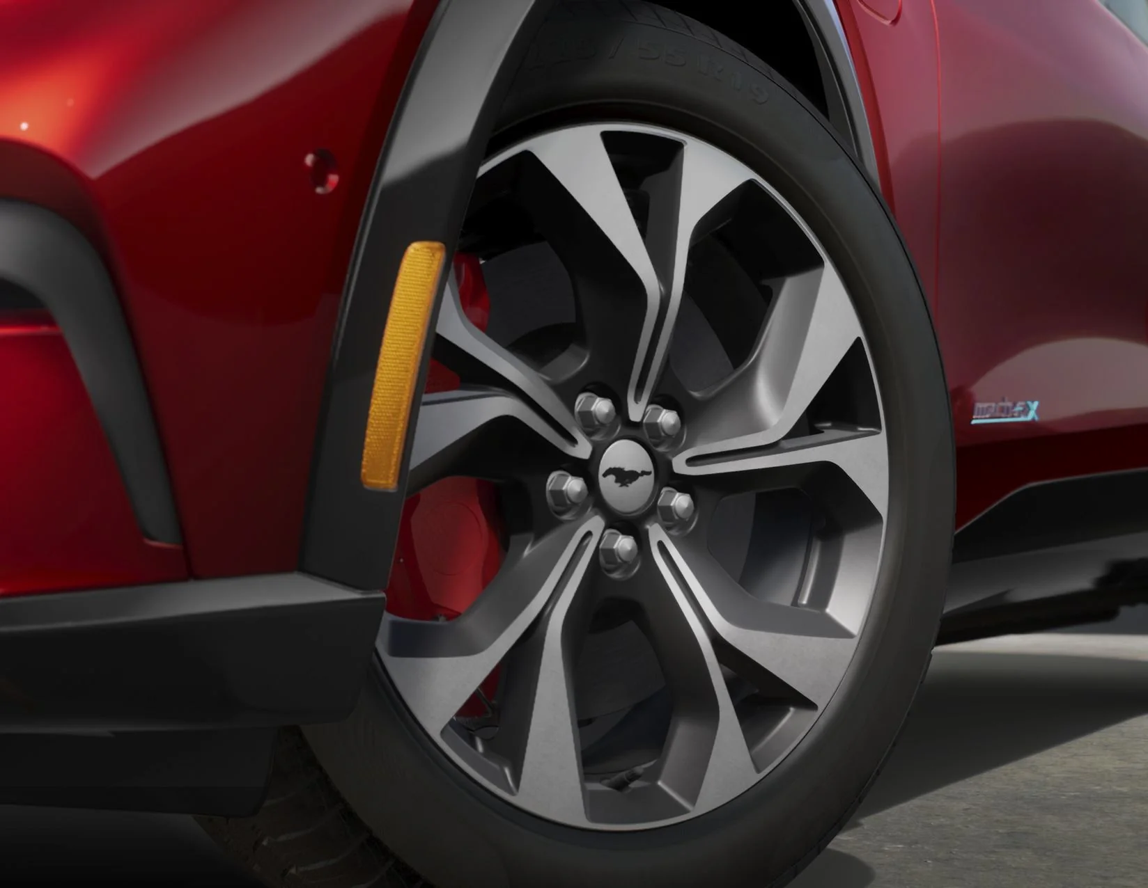 MUSTANG MACH-E 19" ALLOY WHEEL 5x2-SPOKE DESIGN LIQUID EBONY FINISH 2020-ONWARDS