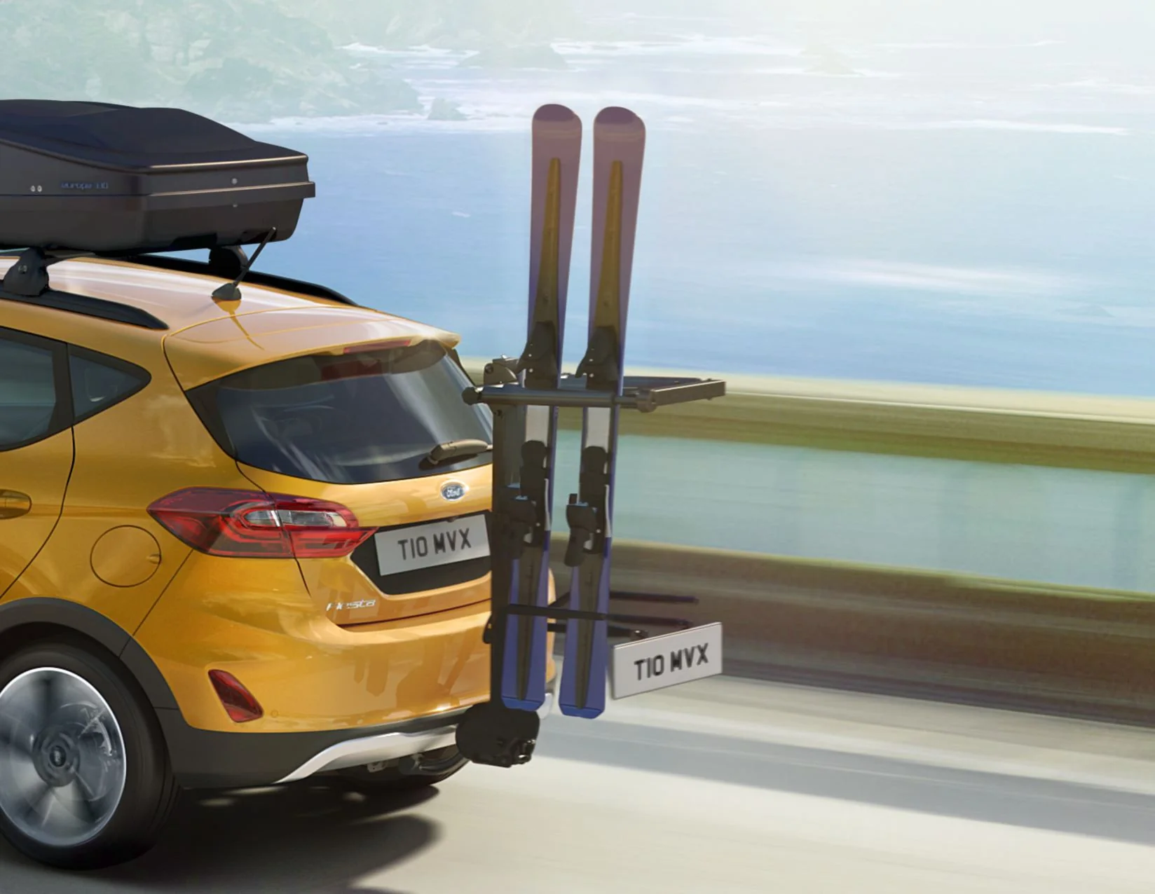 MOTTEZ* SKI & SNOWBOARD CARRIER TOW BAR MOUNTED - Image 8