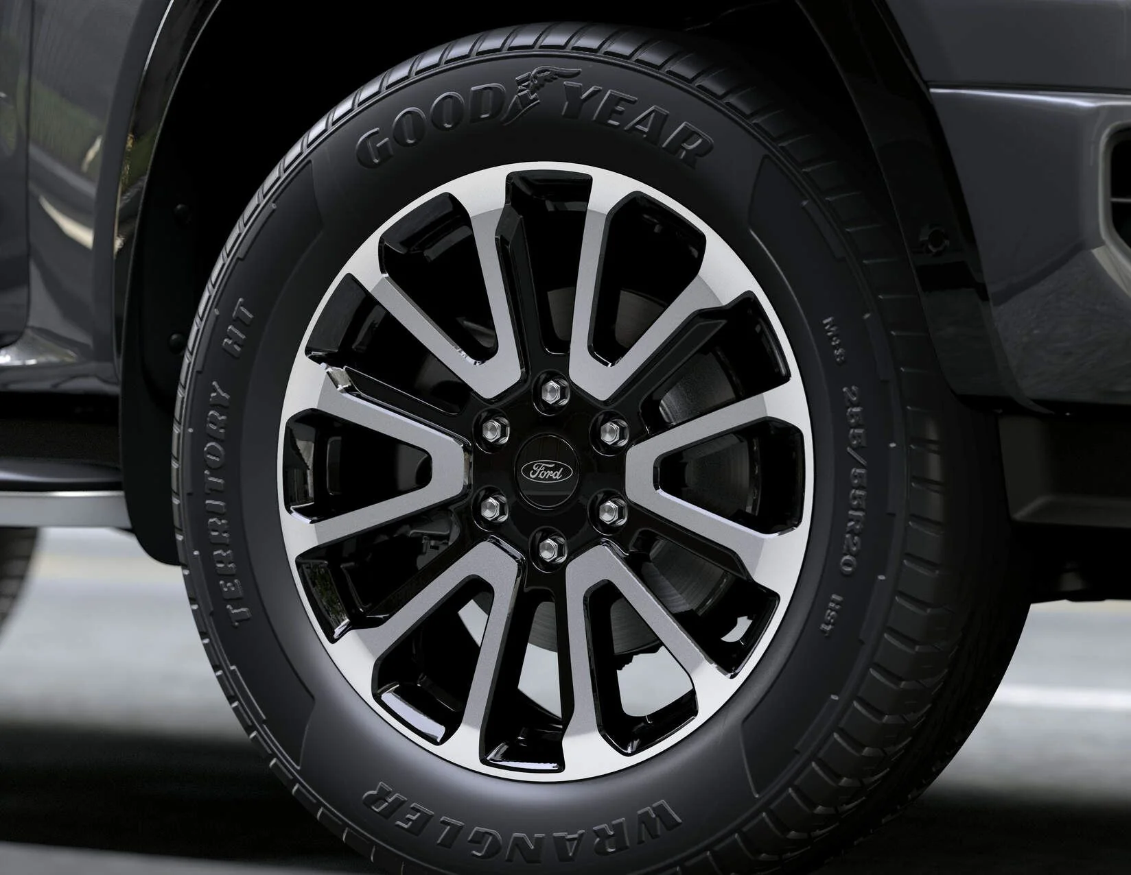 RANGER P703 PLATINUM 20" ALLOY WHEEL 6X2-SPOKE DESIGN EBONY BLACK FINISH 2022-ONWARDS