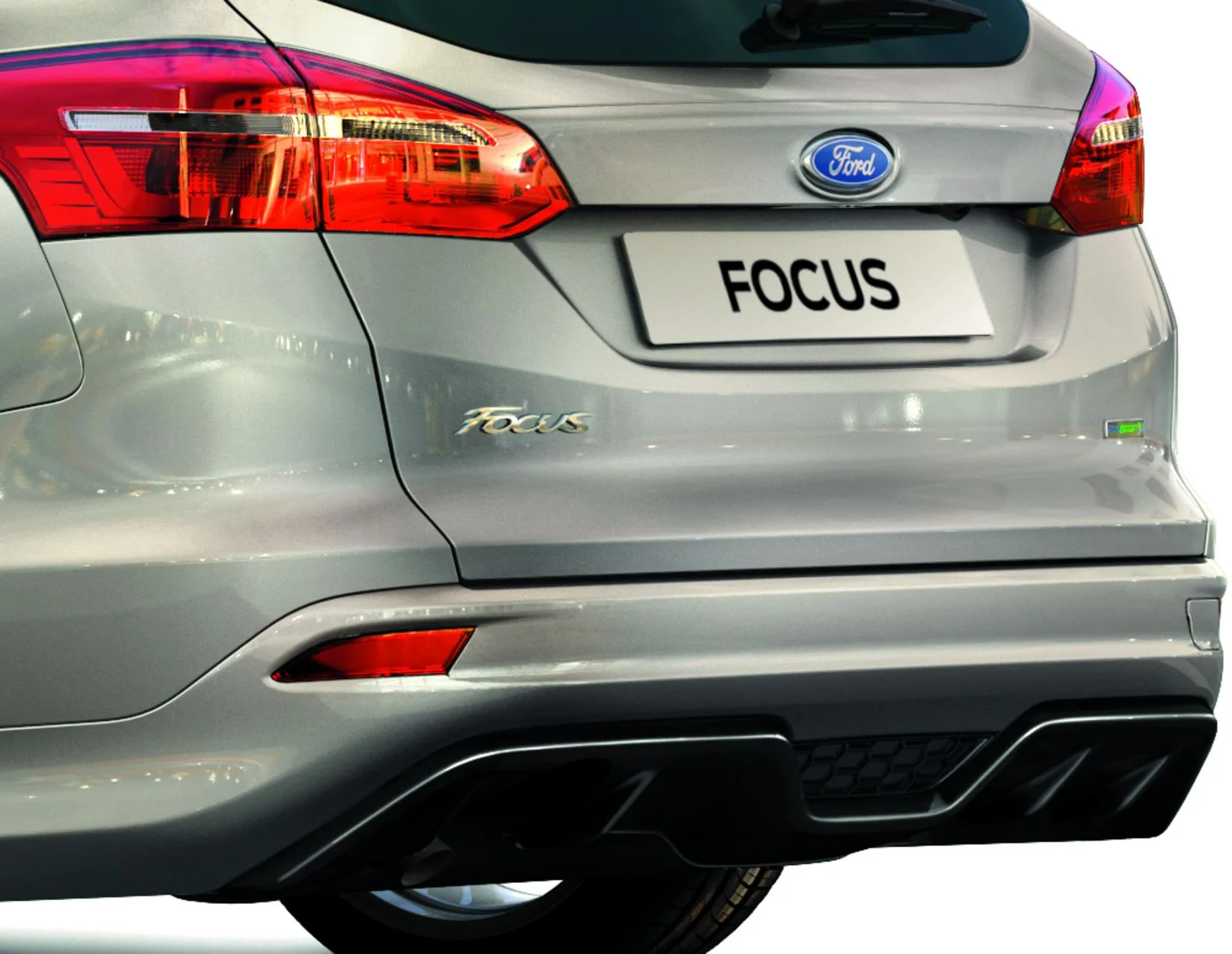 FOCUS REAR BUMPER SKIRT WITH HIGH GLOSS BLACK DIFFUSER INSERT