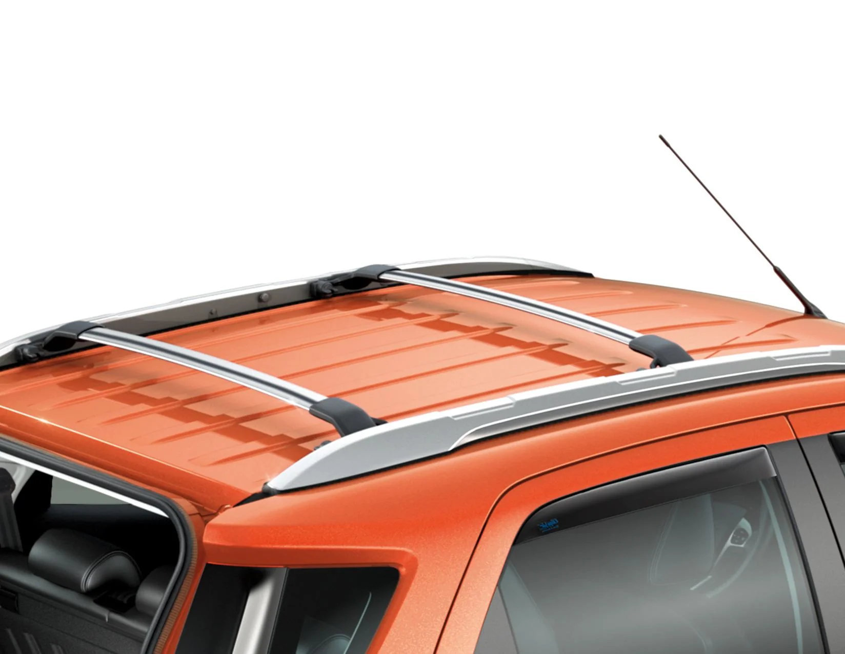 ECOSPORT ROOF CROSS BARS ALUMINIUM LOCKABLE FOR CLOSED RAILS SILVER FINISH 2013-2023 1876580