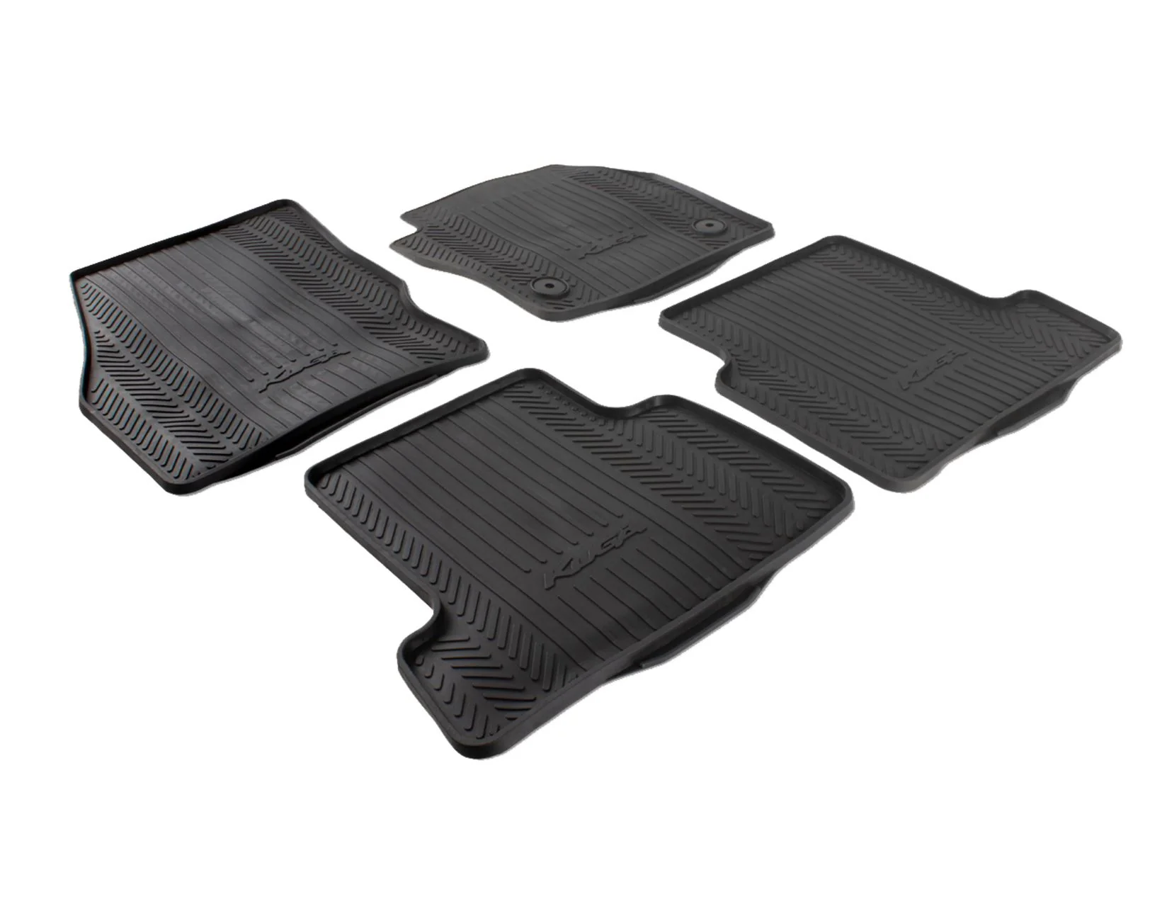 KUGA FRONT & REAR RUBBER FLOOR MAT KIT ALL-WEATHER CONTOURED BLACK 2012-2015 1806312 - Image 2