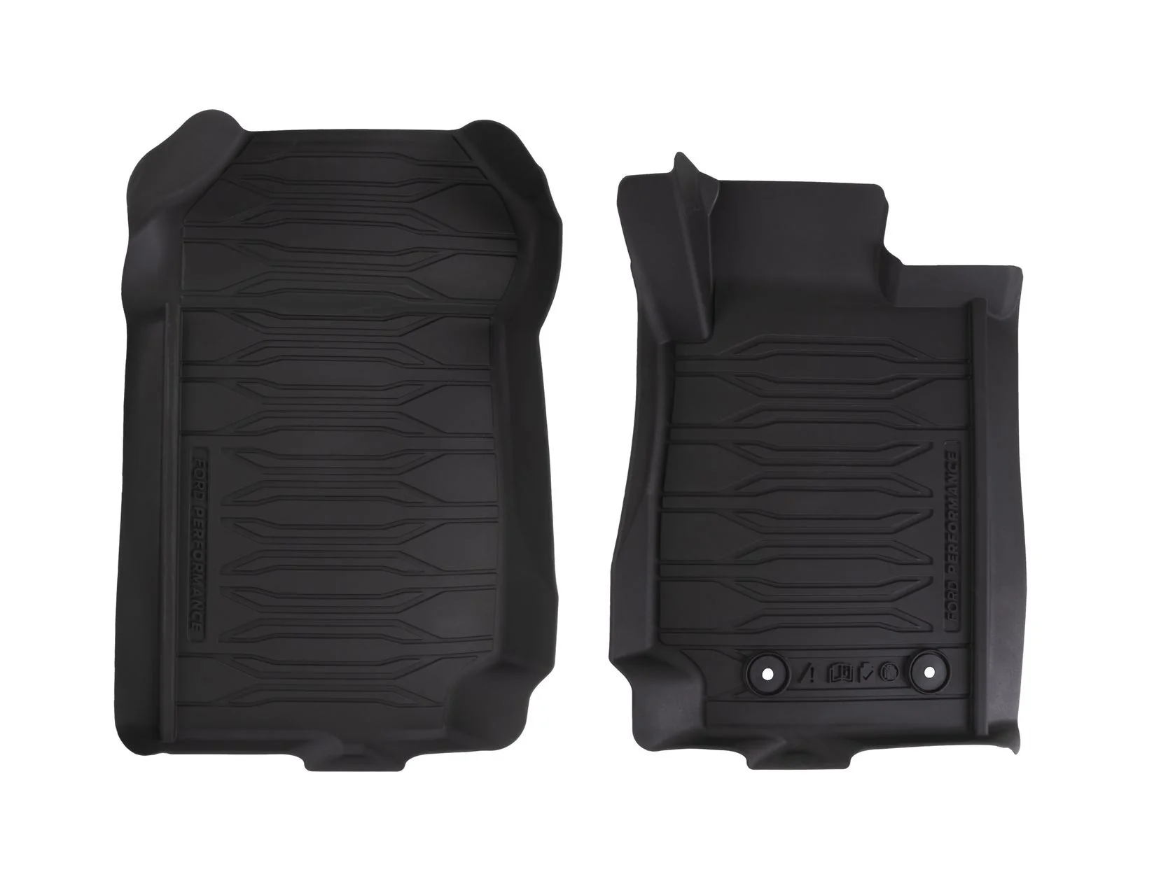 RANGER 01/2012-06/2022 RUBBER FLOOR MATS FRONT AND REAR,BLACK - Image 3