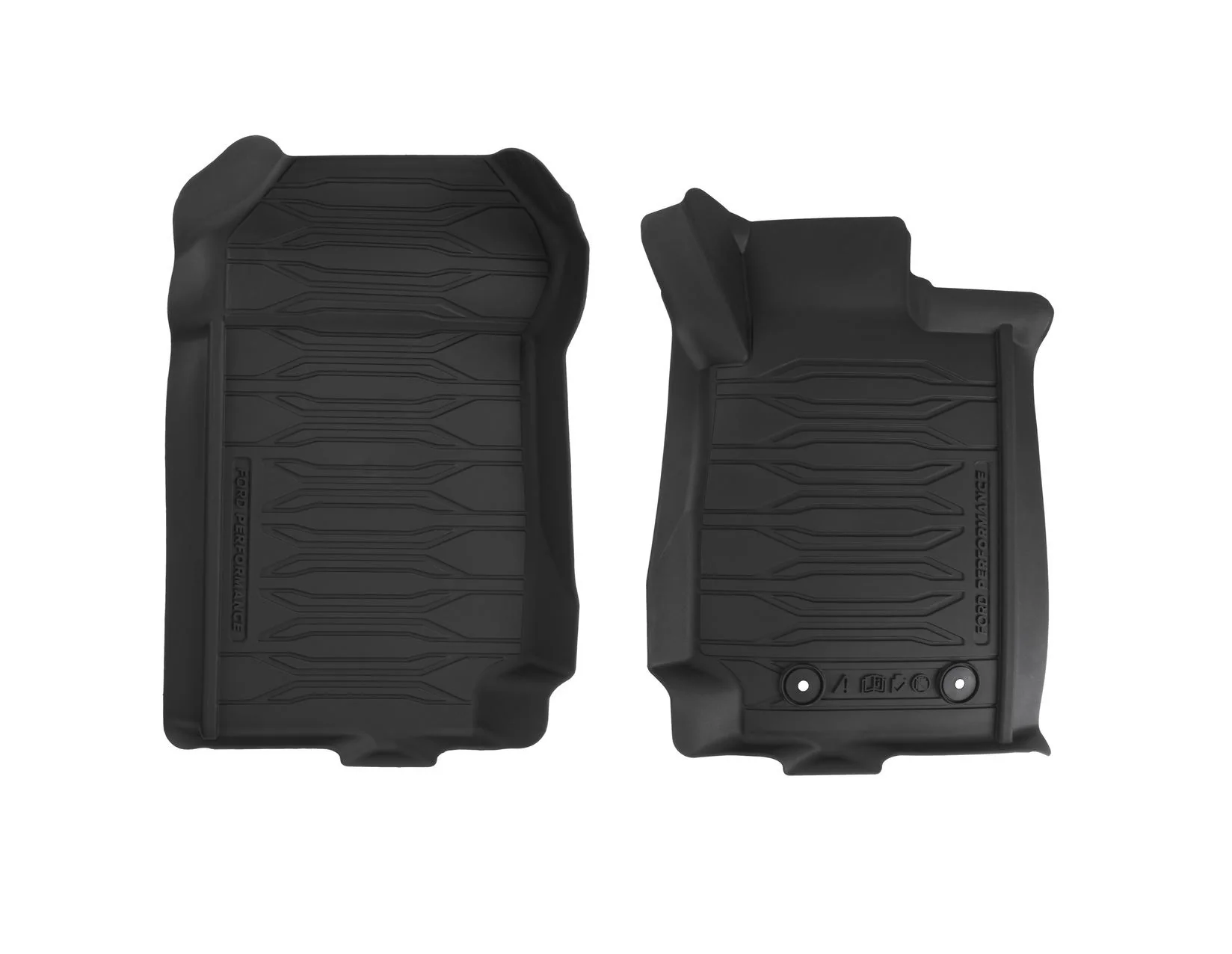 RANGER 01/2012-06/2022 RUBBER FLOOR MATS FRONT AND REAR,BLACK - Image 3