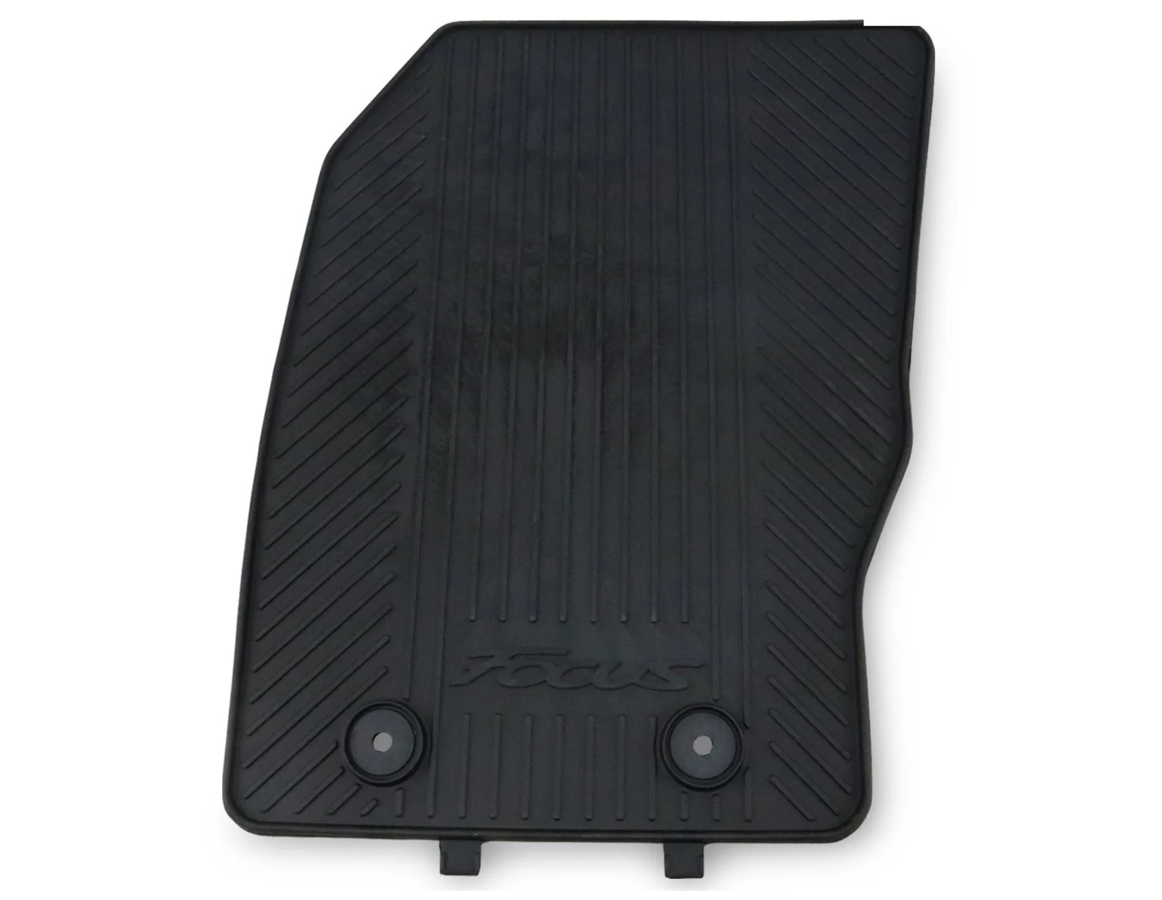 FOCUS RUBBER FLOOR MATS FRONT, BLACK WITH LOGO, 2011 - 2020 - Image 3