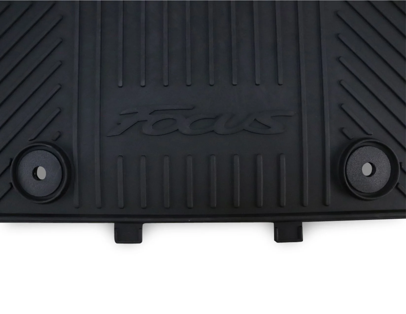 FOCUS RUBBER FLOOR MATS FRONT, BLACK WITH LOGO, 2011 - 2020 - Image 4