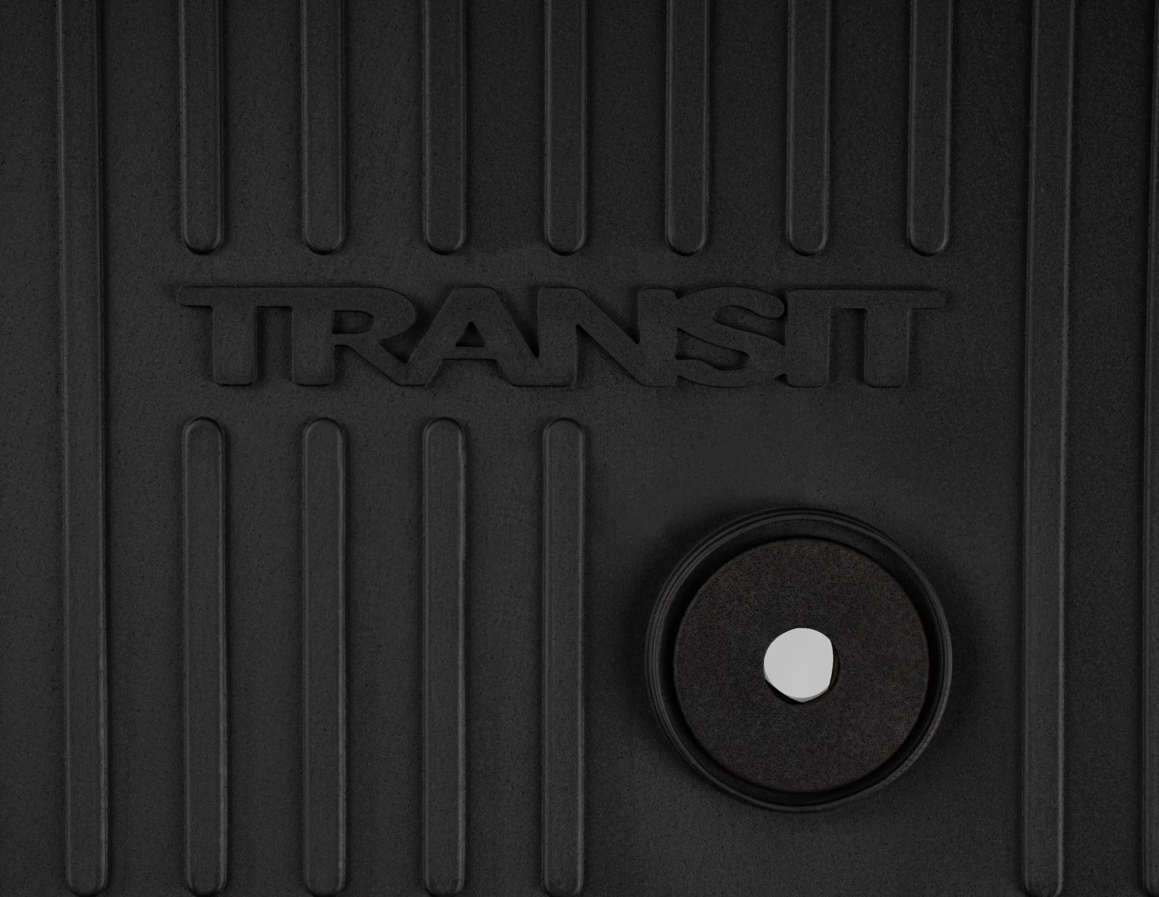 TOURNEO CUSTOM 02/2018-09/2023 RUBBER FLOOR MATS REAR,BLACK - Image 2