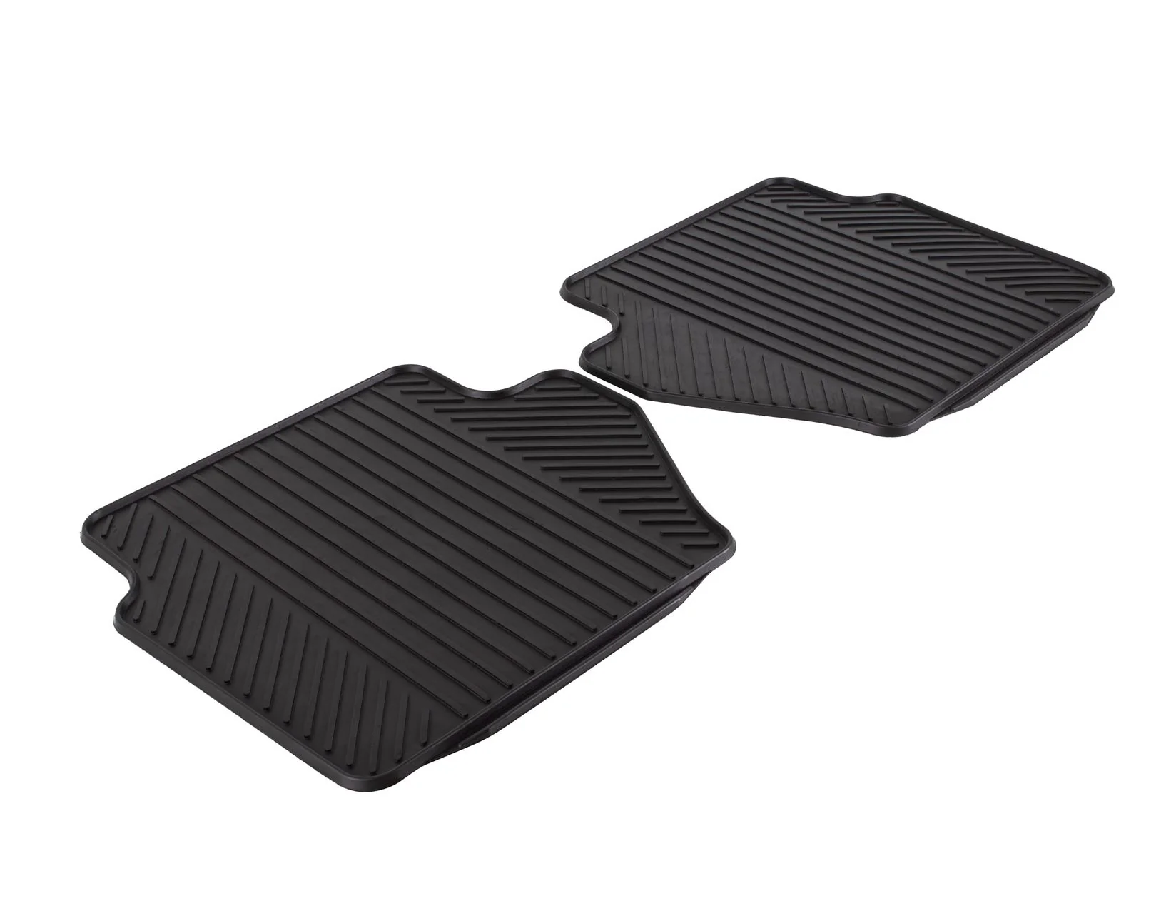FIESTA REAR RUBBER FLOOR MATS ALL-WEATHER CONTOURED BLACK 2008-2019 1526902