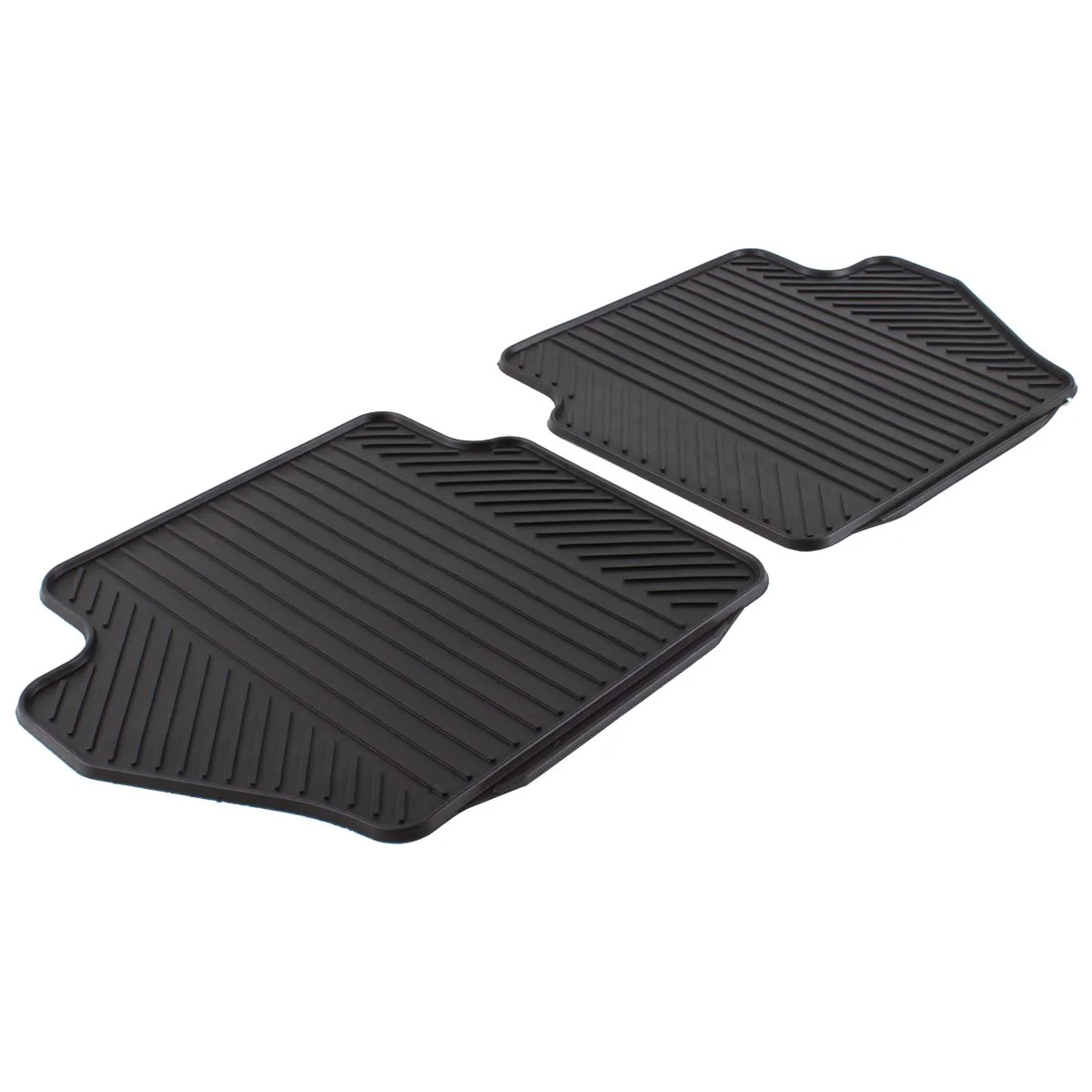FIESTA REAR RUBBER FLOOR MATS ALL-WEATHER CONTOURED BLACK 2008-2019 1526902 - Image 5