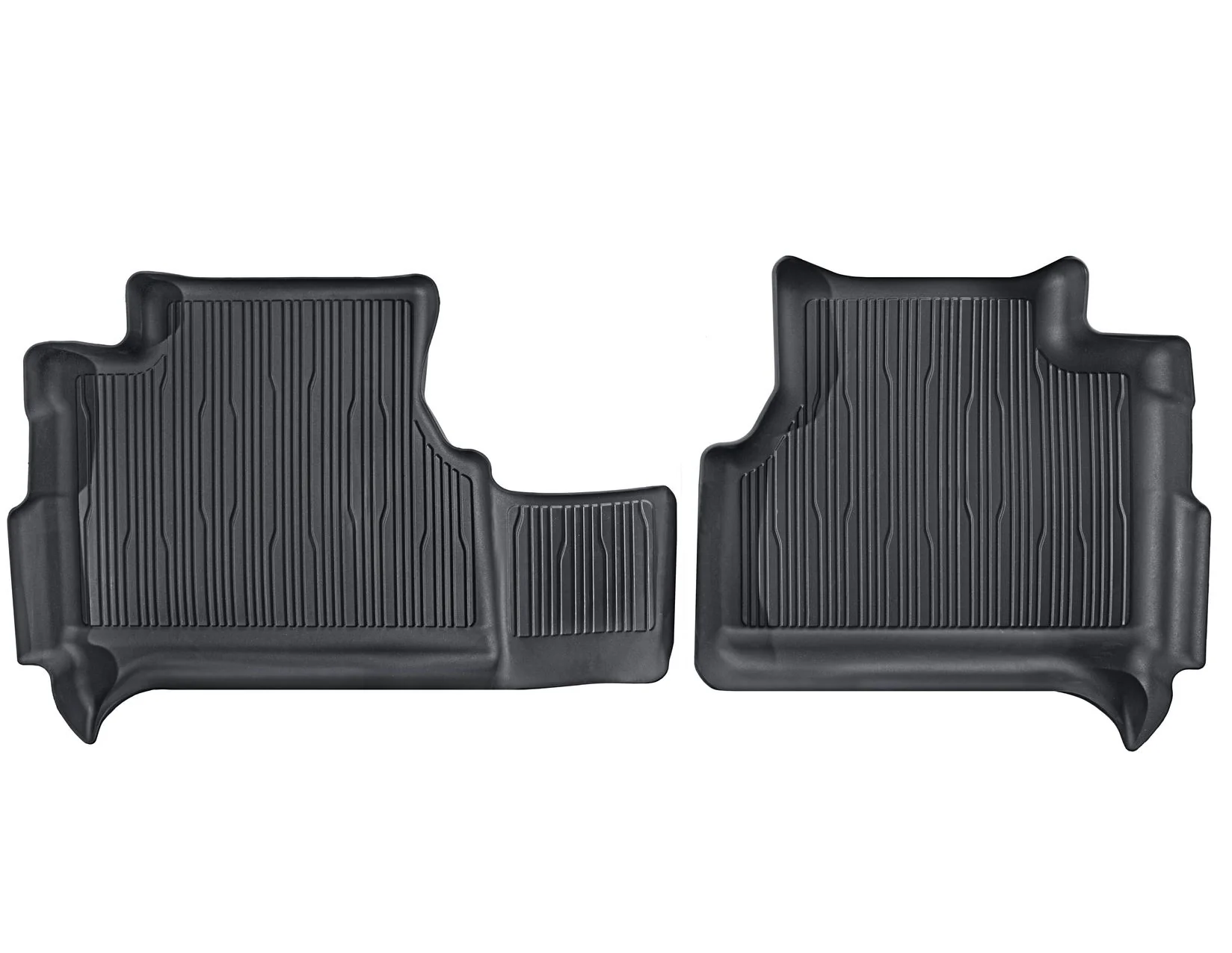 TRANSIT CONNECT AND TOURNEO RUBBER FLOOR MATS REAR, TRAY STYLE WITH RAISED EDGES, BLACK