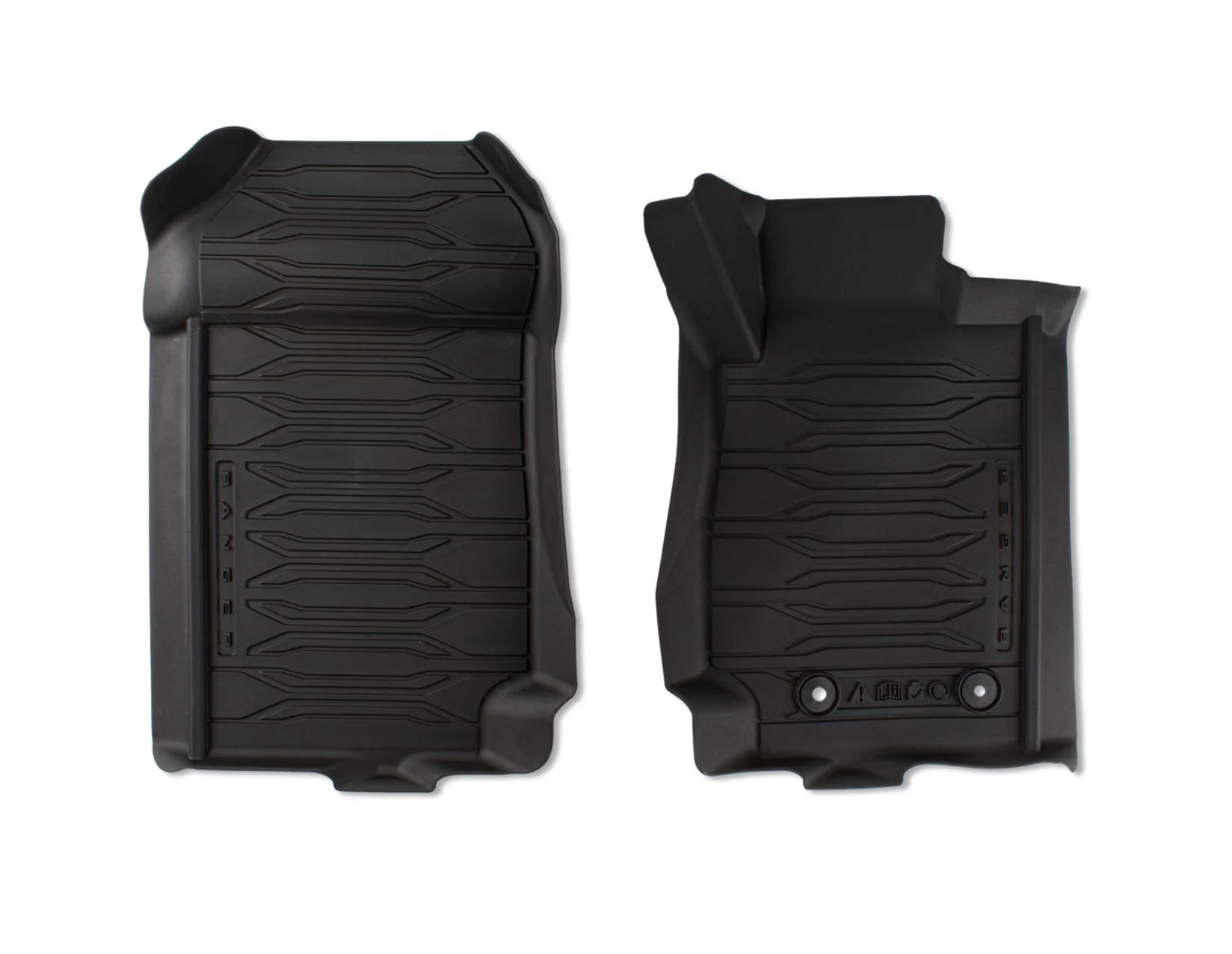 RANGER DOUBLE CAB RUBBER FLOOR MATS
TRAY STYLE DESIGN, FRONT AND REAR, BLACK , 2012 ONWARD - Image 4